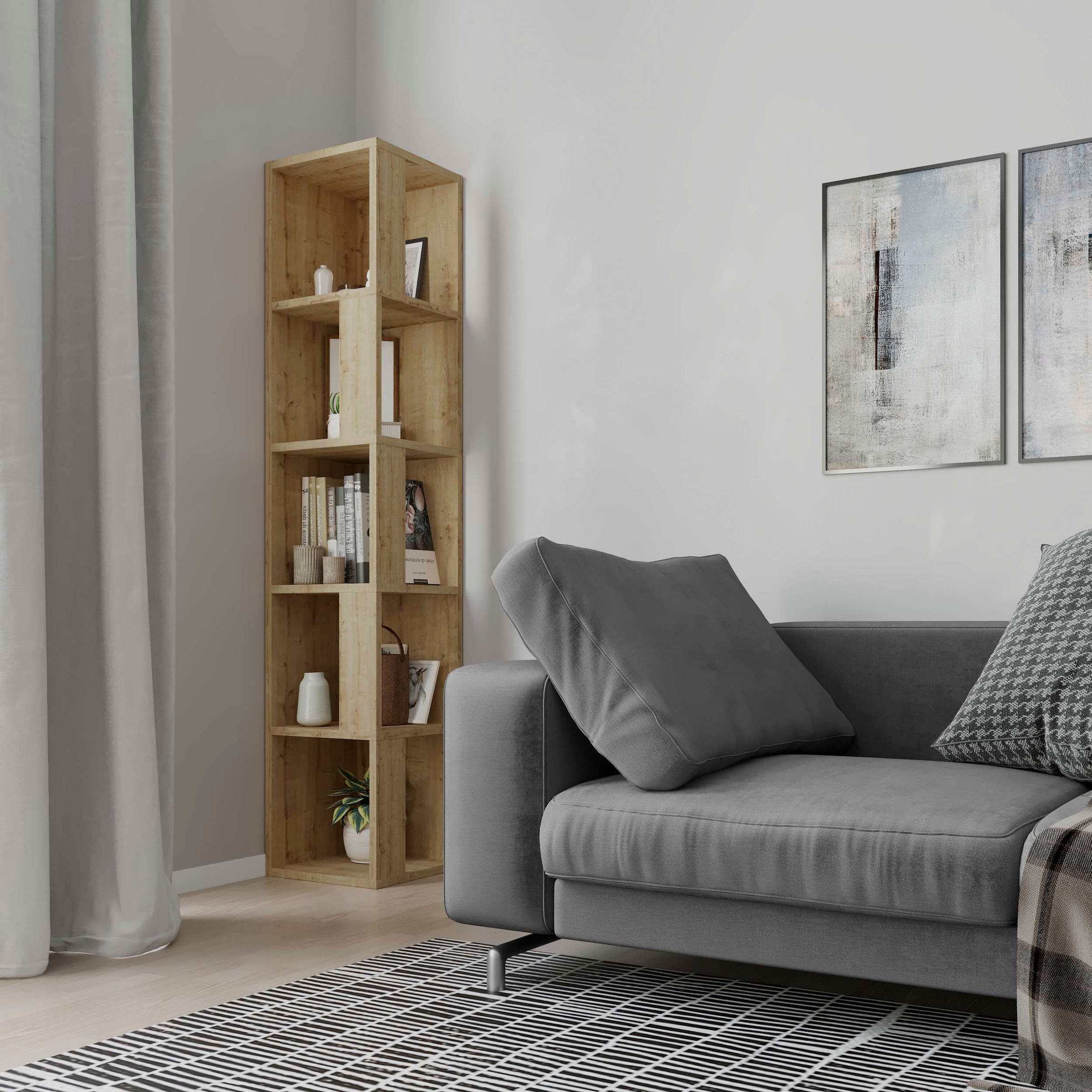 Decortie Bücherregal »Piano Bücherregal«, (Packung), Leichte Montage, Lagerung, Platzsparend