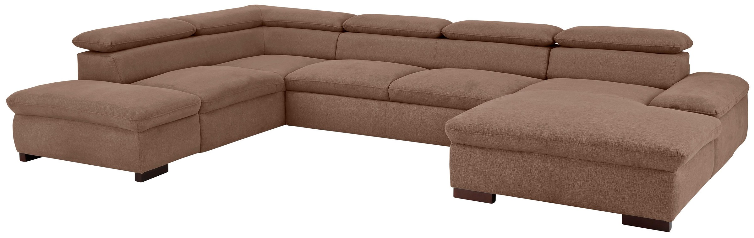 Home affaire Wohnlandschaft »Alberto U-Form« mit Kopfteilverstellung, wahlweise mit Bettfunktion