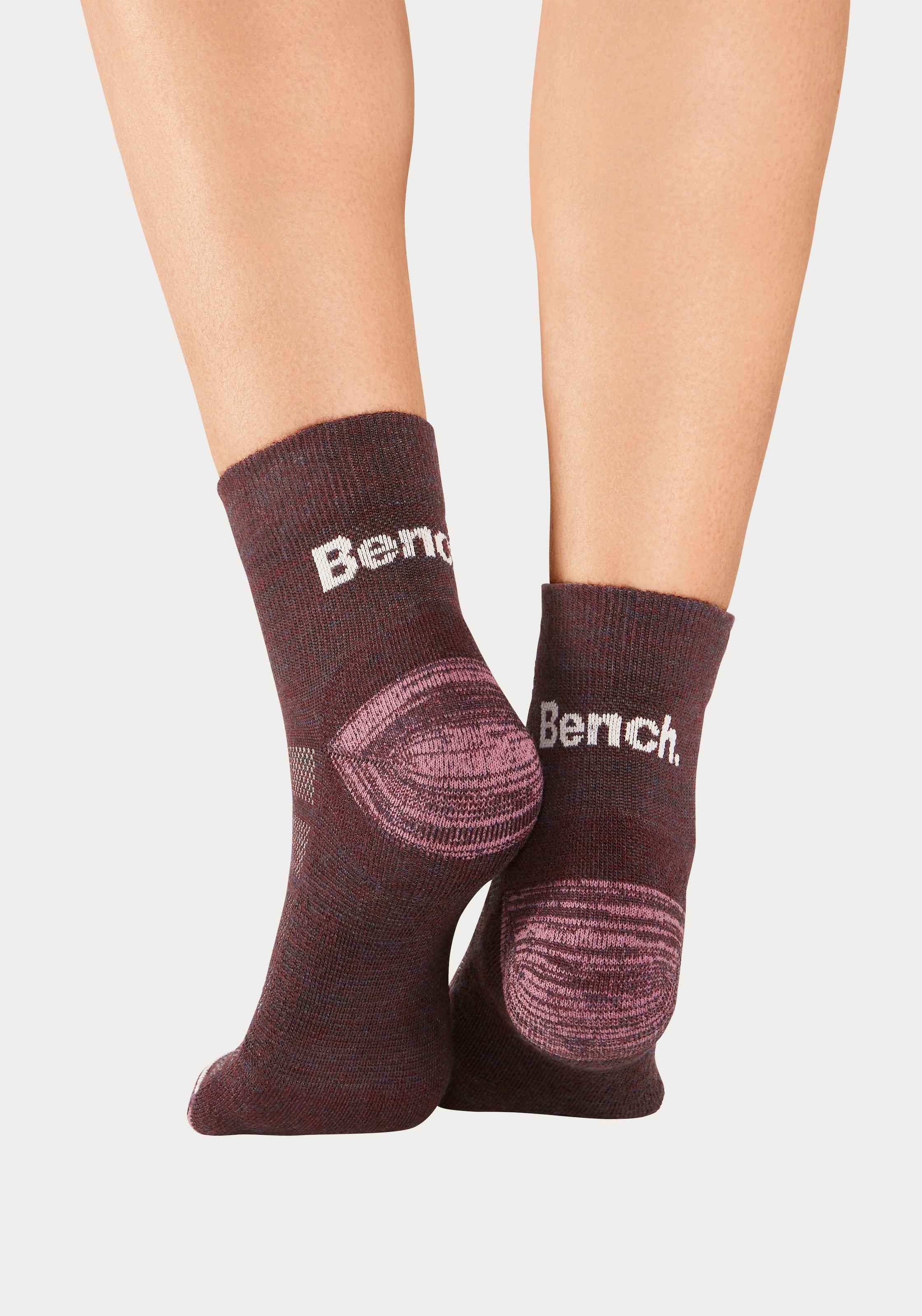 Bench. Wandersocken, (Packung, 2 Paar), Wollsocken aus flauschigem Material mit 51% Wolle