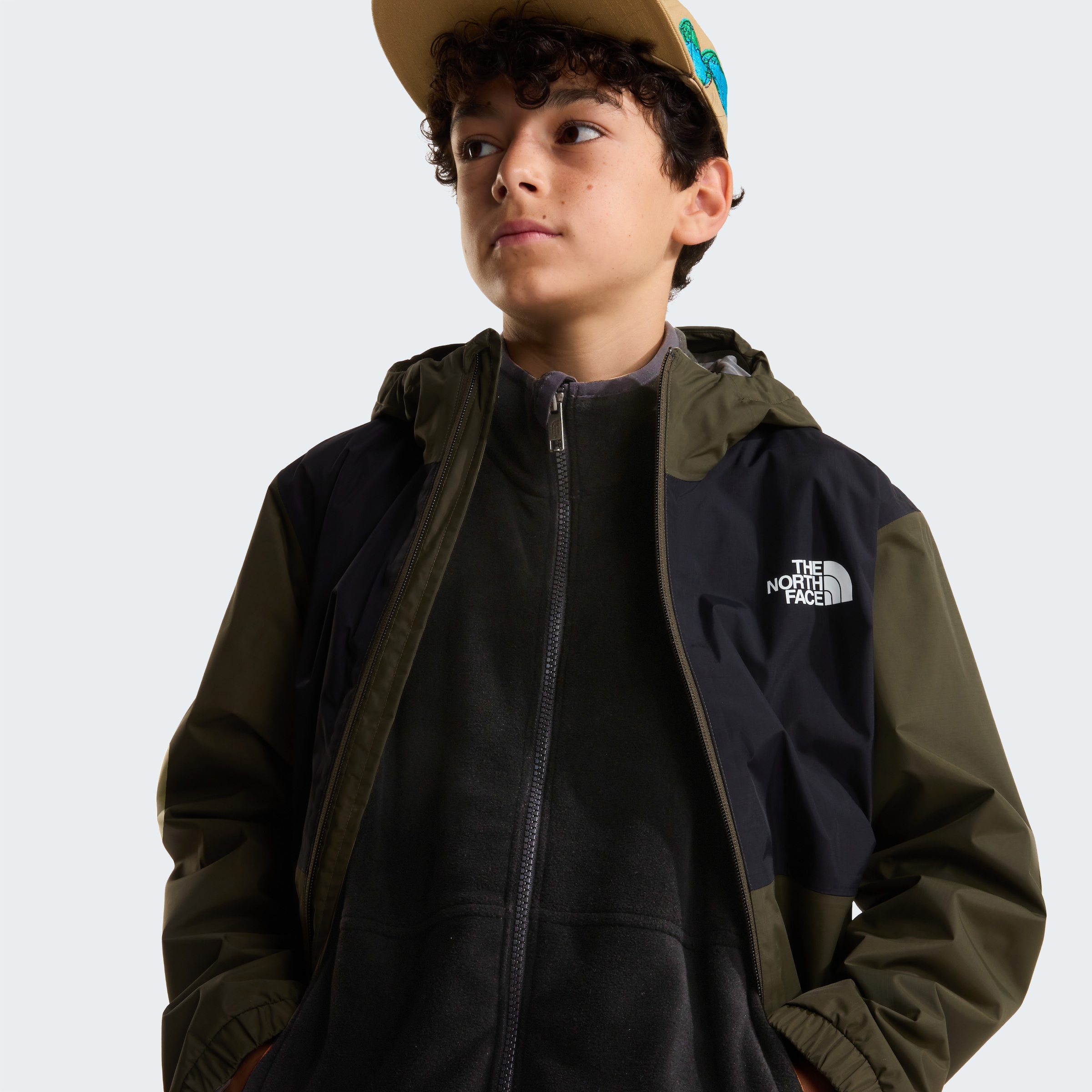 The North Face Fleecejacke »TEEN GLACIER FZ ZIP IN JACKET« mit Zip-In-Funktion, weiches Material, aus Polyester, normaler Schnitt