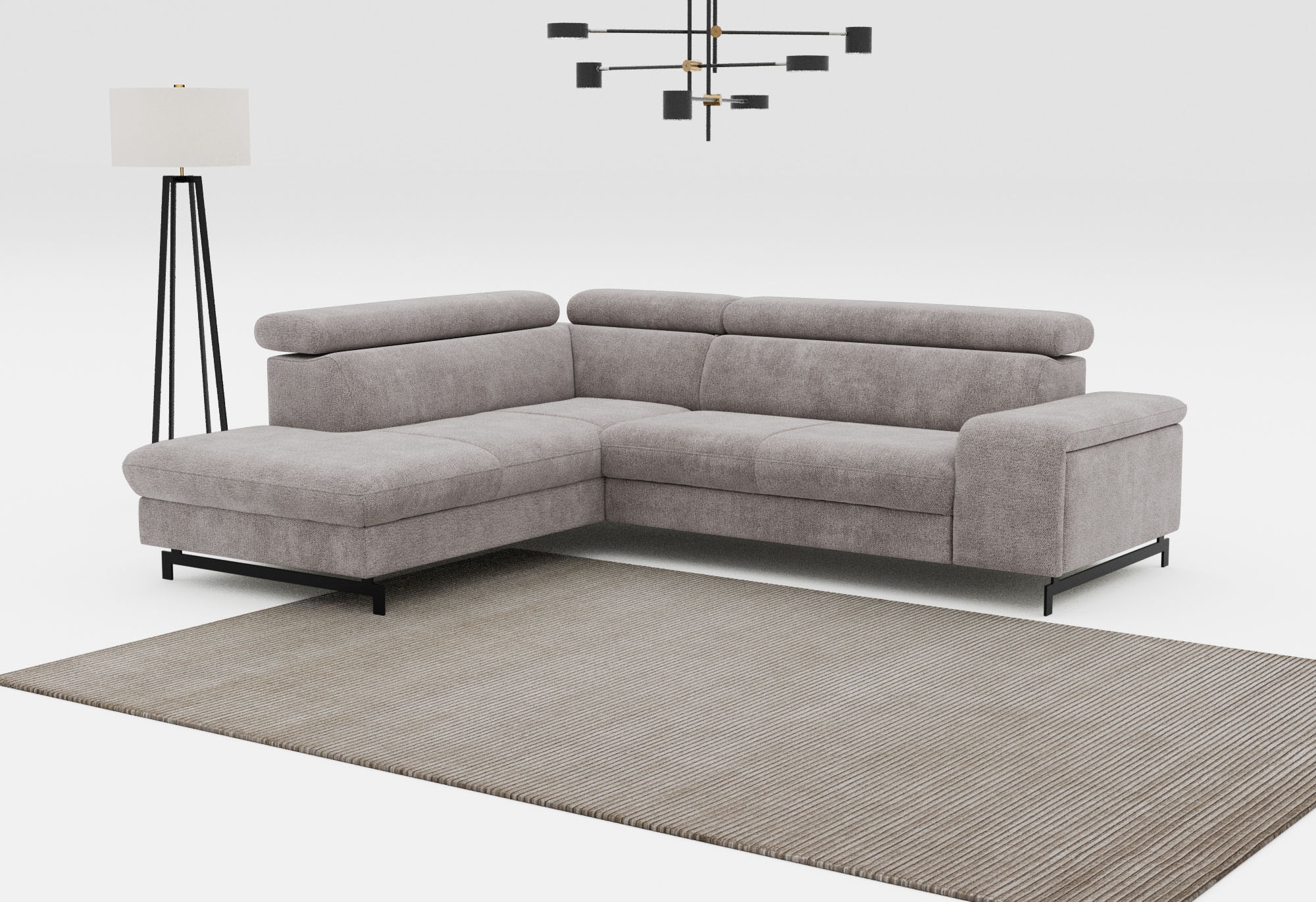 COTTA Ecksofa "Emma L-Form, B: 262 cm" mit Kopfteilverstellung, optional Schlaffunktion & Bettkasten
