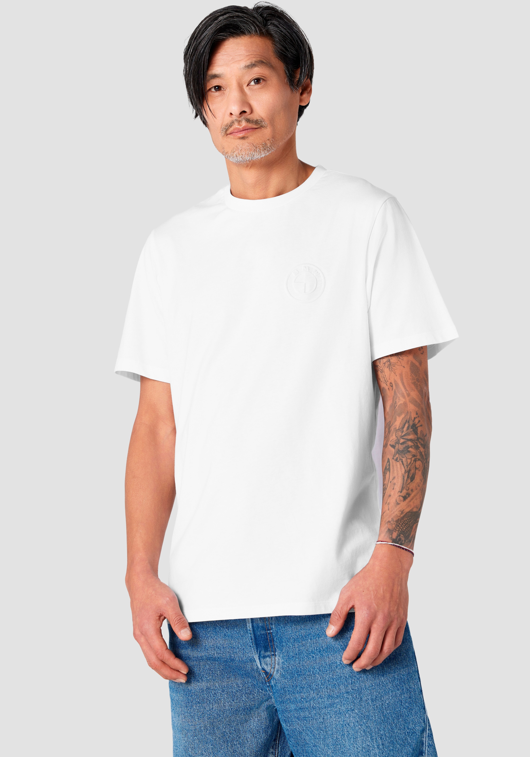 Oversize-Shirt, mit Logostickerei auf Brusthöhe