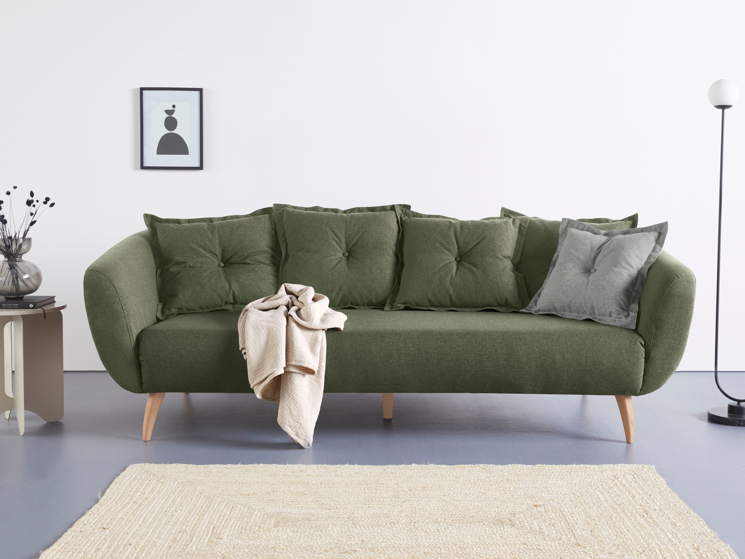 Home affaire 3-Sitzer "Baggio modern und romantisches Design, bequem", Zier günstig online kaufen