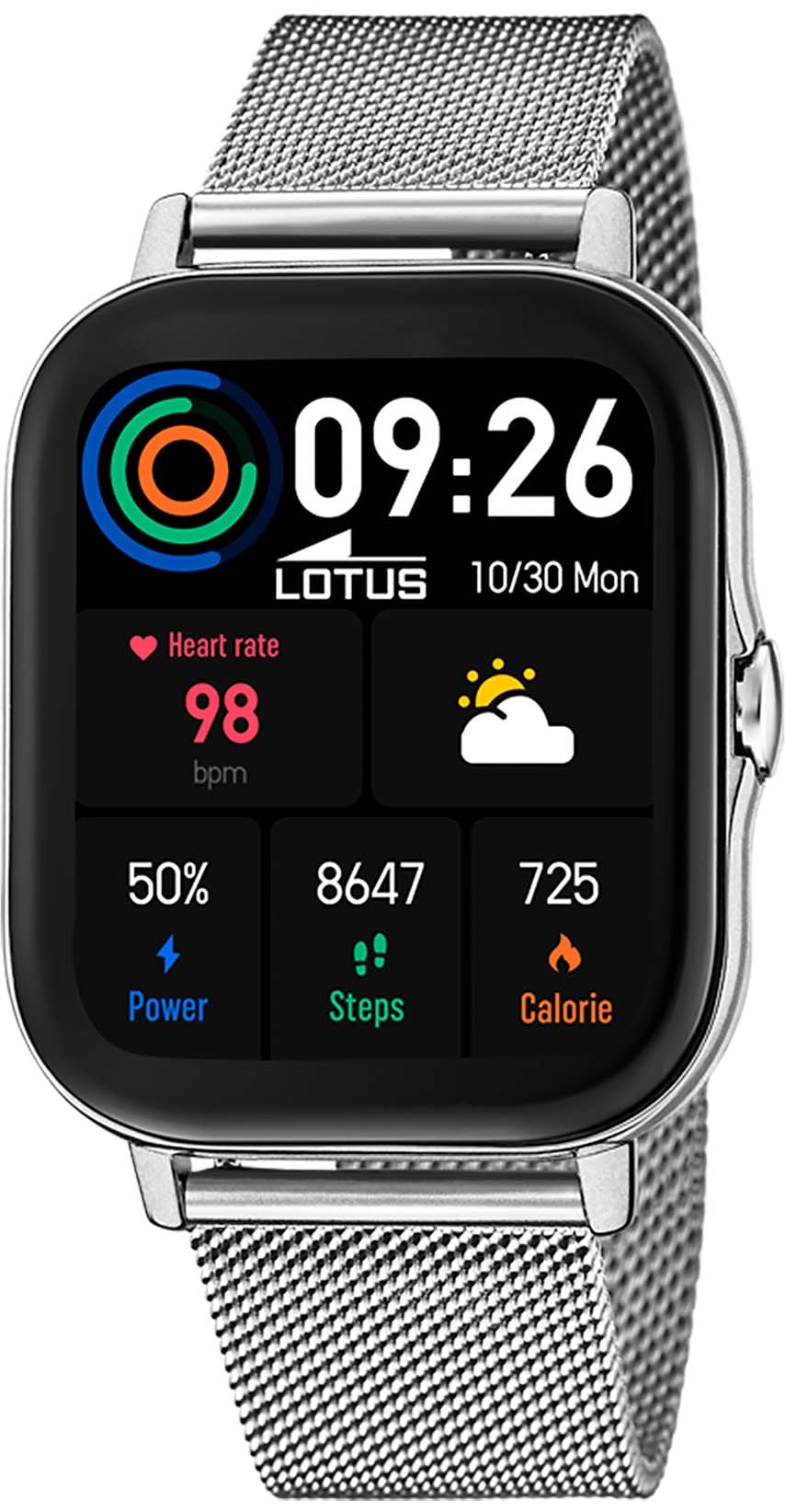 Smartwatch »50044/1«, (Armbanduhr, Herrenuhr, Edelstahlarmband, Schrittzähler,...