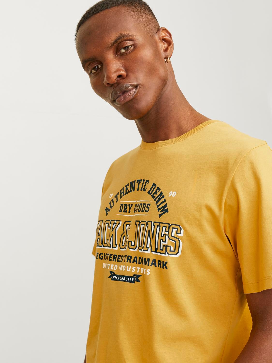 Jack & Jones Rundhalsshirt "JJELOGO TEE SS O-NECK 2 COL AW24 SN" günstig online kaufen