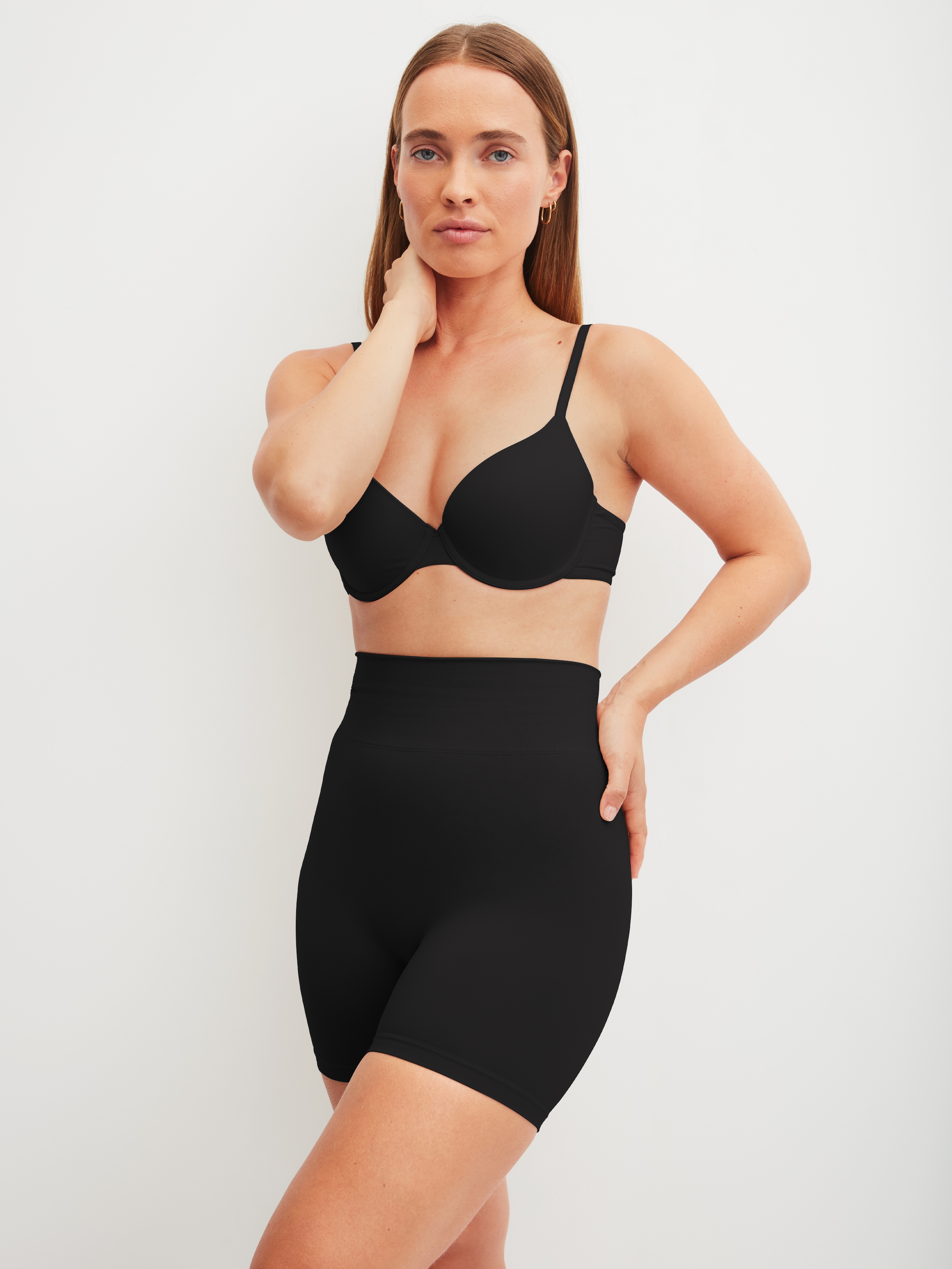 CALIDA Damen Lange Unterhose "Seamless Shape", Gr. Sschwarz, Single Jersey, Obermaterial: 85% Polyamid, 15% Elasthan, Unterhosen, mit hohem Bund und