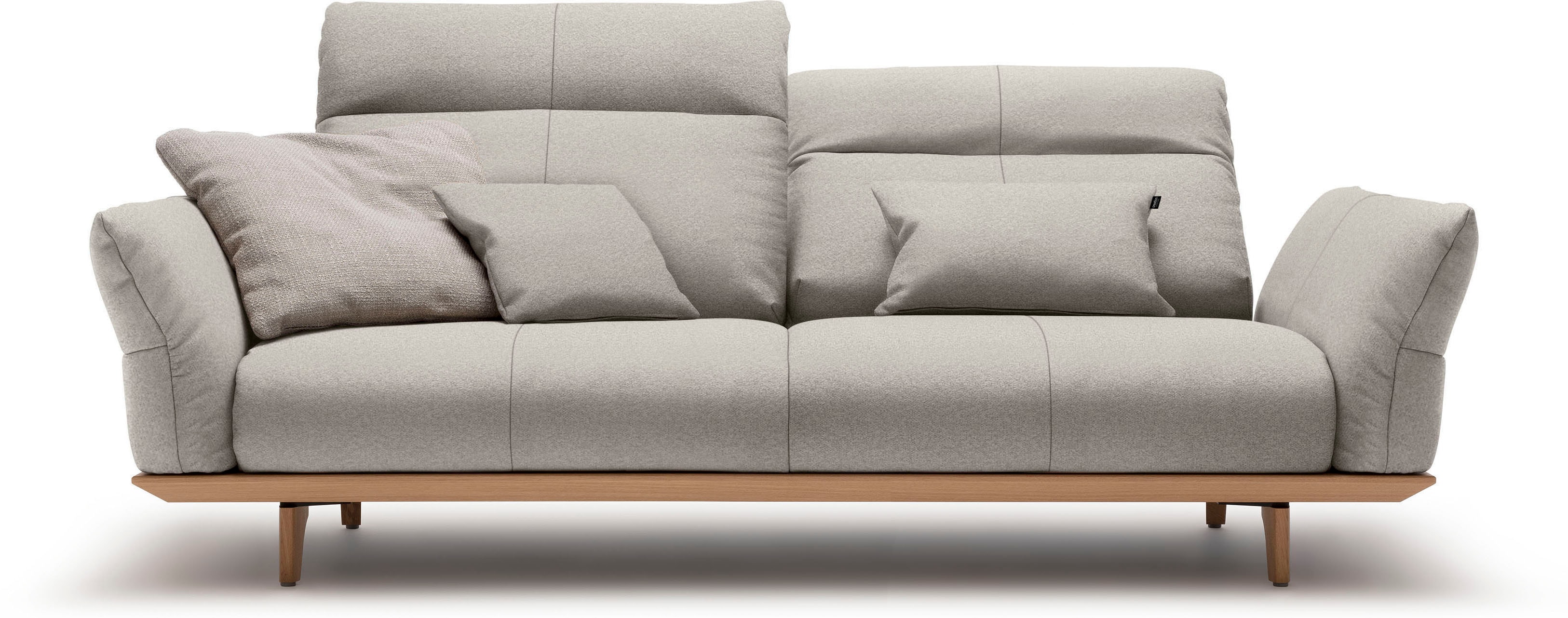 Creation BY ROLF BENZ 3-Sitzer "CR.460, Designsofa mit verstellbarer Rückenlehne, extra bequem," Sockel in Eiche, Füße Eiche natur, Breite 208 cm