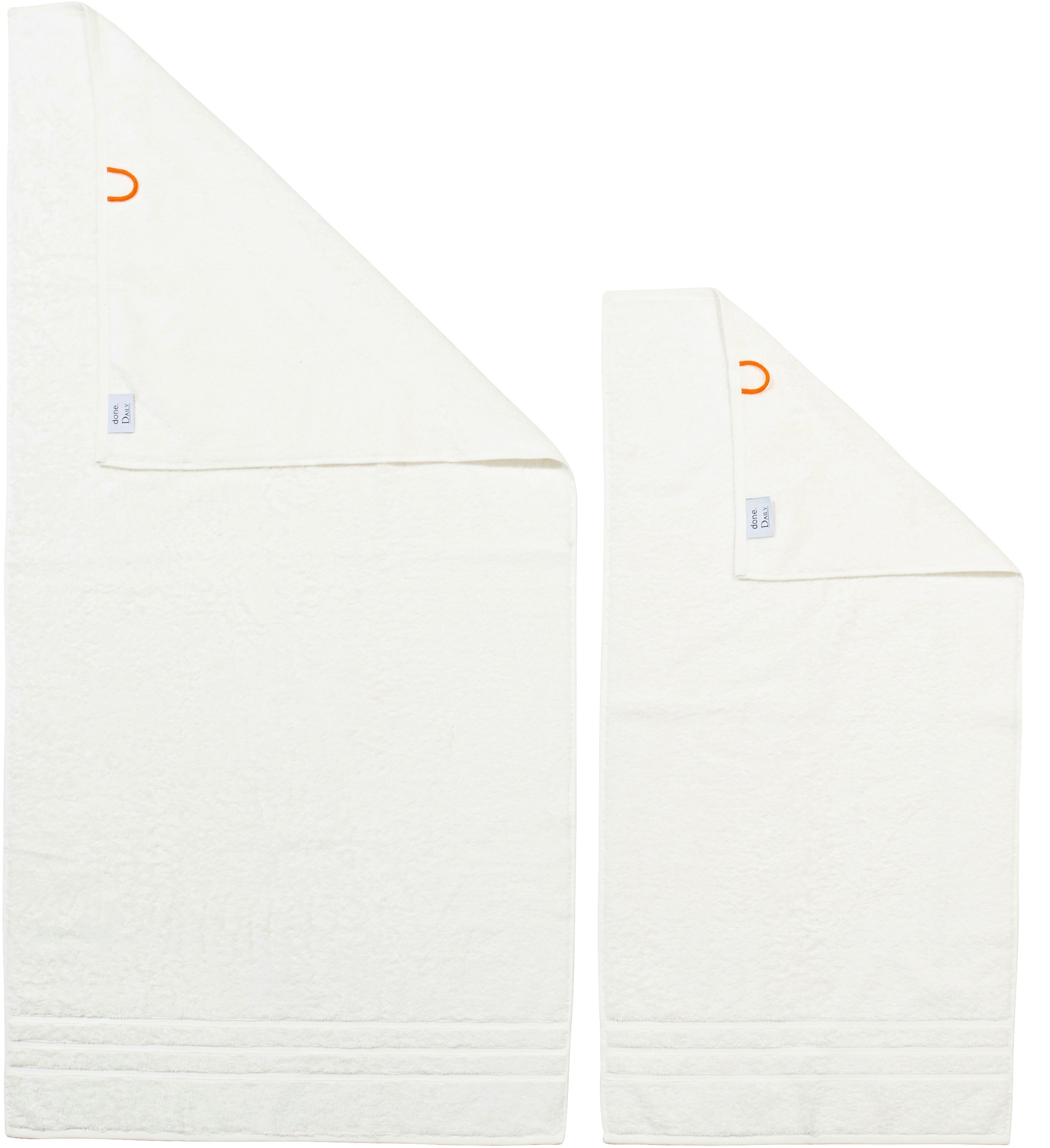 done. Handtuch Set "Daily Uni" Set 6 tlg. Walkfrottier saugfähiges Walkfrot günstig online kaufen