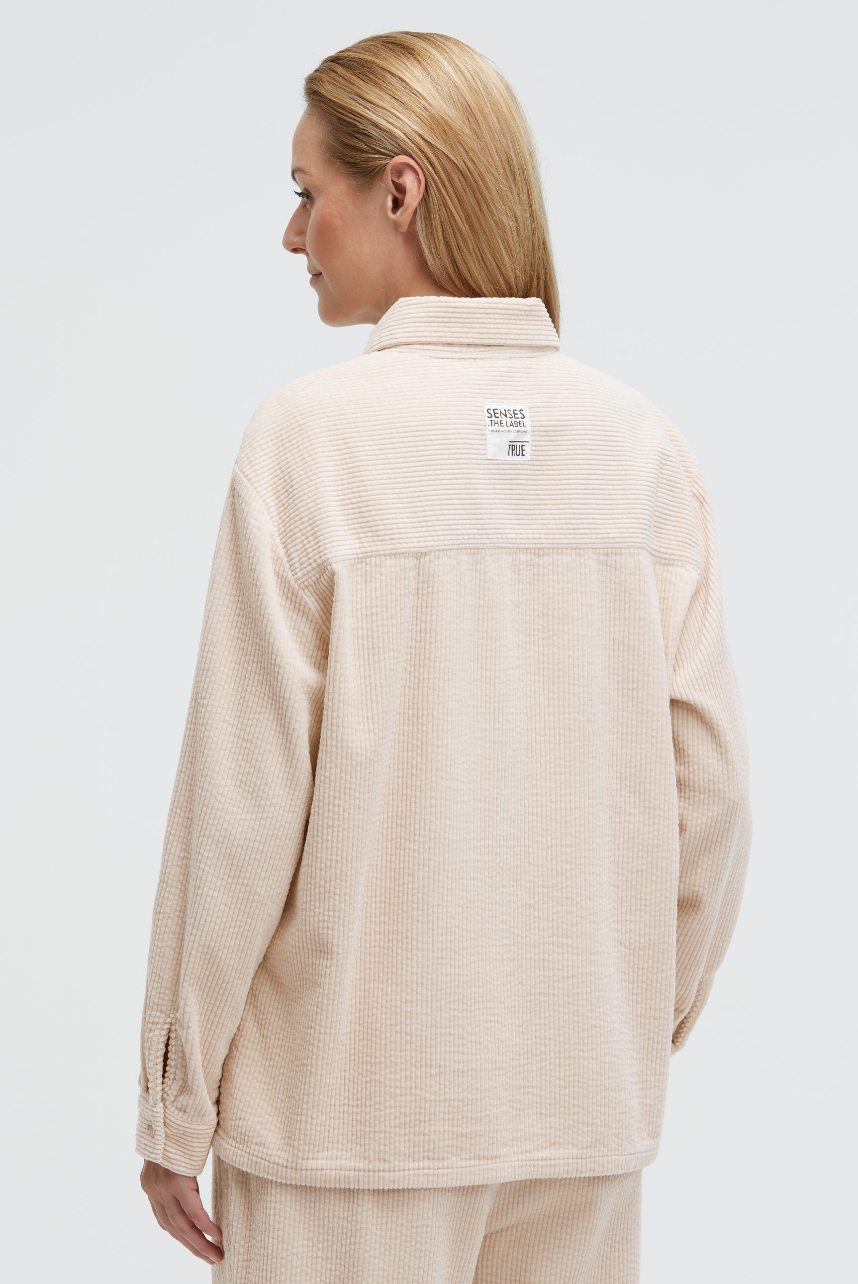 SENSES.THE LABEL Langarmbluse aus softem Breitcord