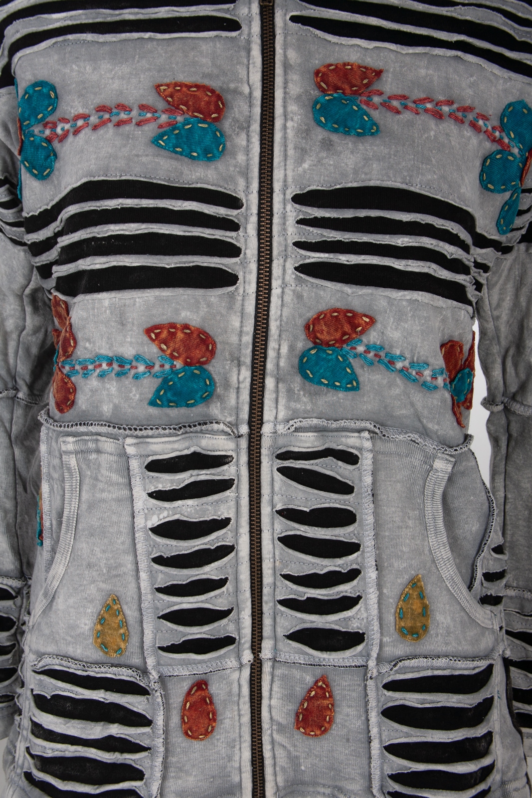 DEPROC Active Fleecejacke »Patchwork NUNAVUT LIGHT GRAY & NEW FLOWER POWER«  für bestellen | BAUR