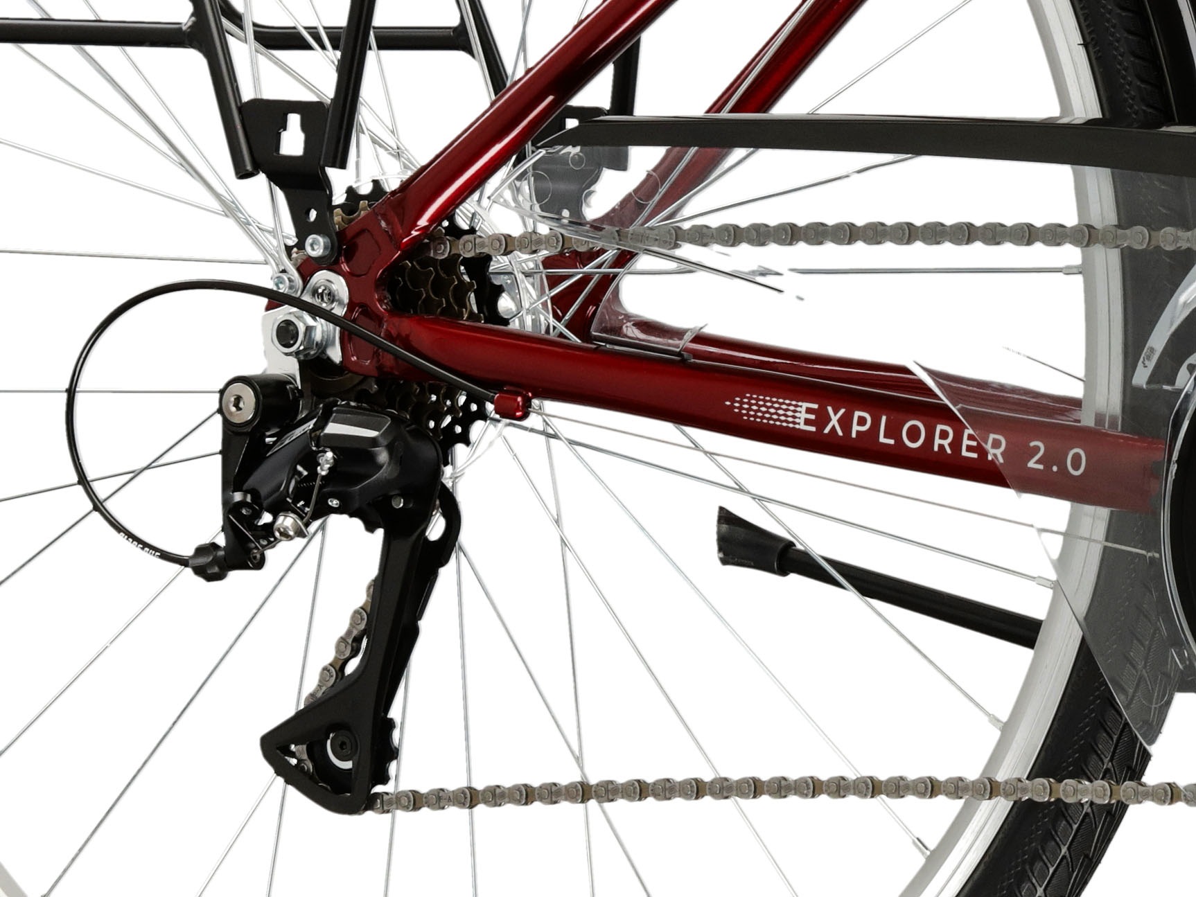 Kross Trekkingrad »Trekkingrad Explorer 2.0 rot 21 Gänge«, 21 Gang, Shimano, ACERA M3020 Schaltwerk