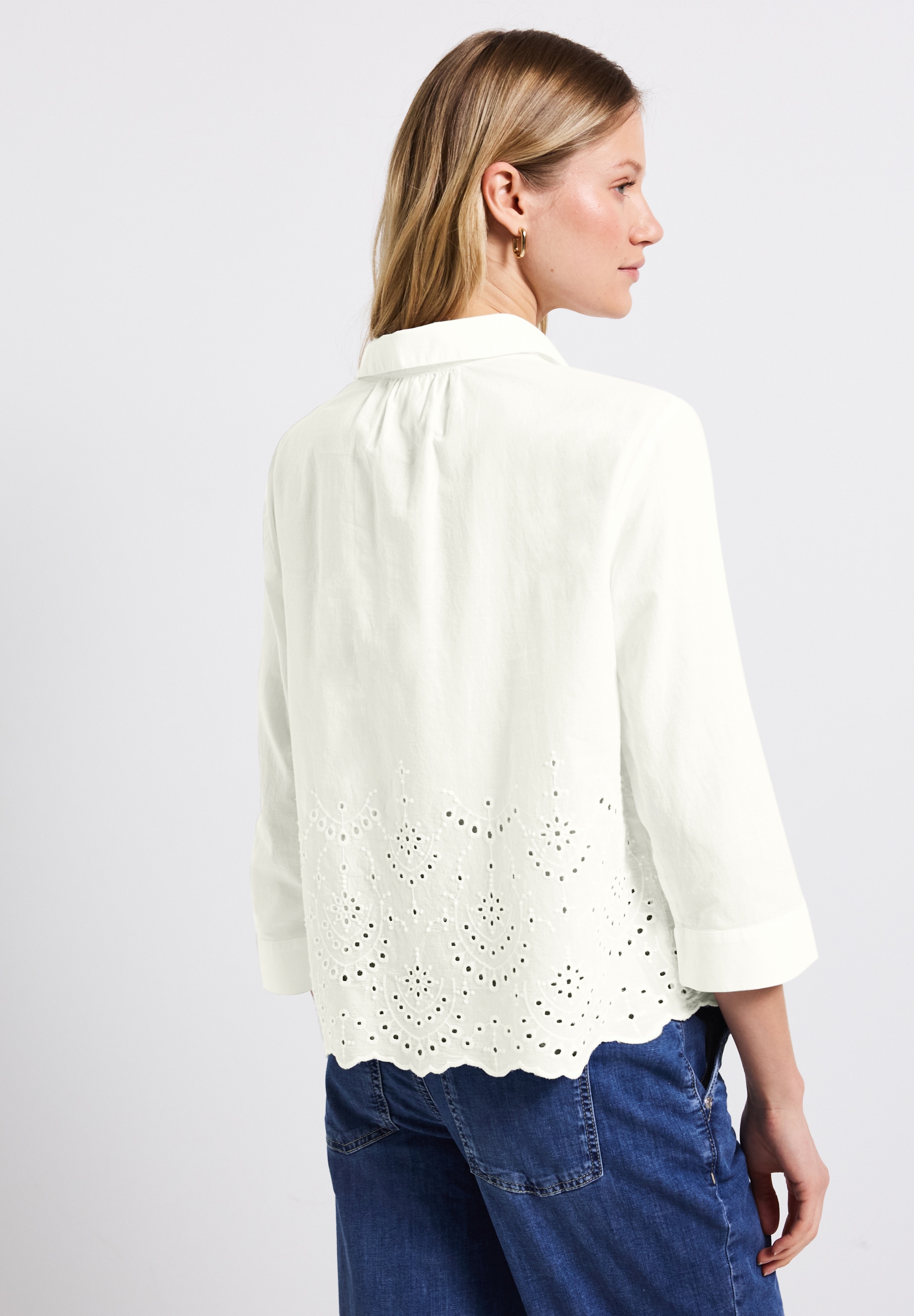 STREET ONE Hemdbluse, aus reiner Baumwolle