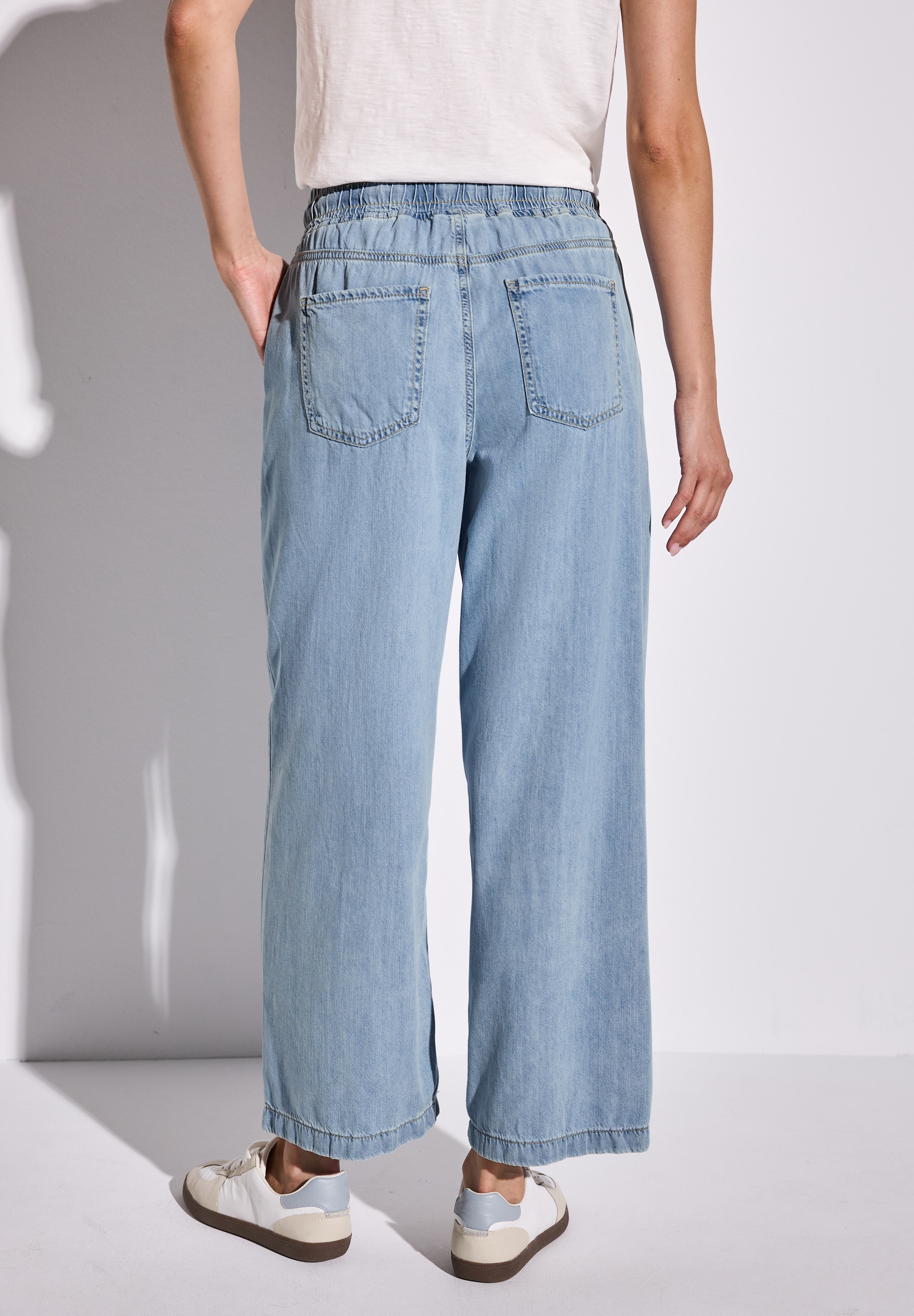 STREET ONE Weite Jeans, mit elastischem Bund und Tunnelzug günstig online kaufen