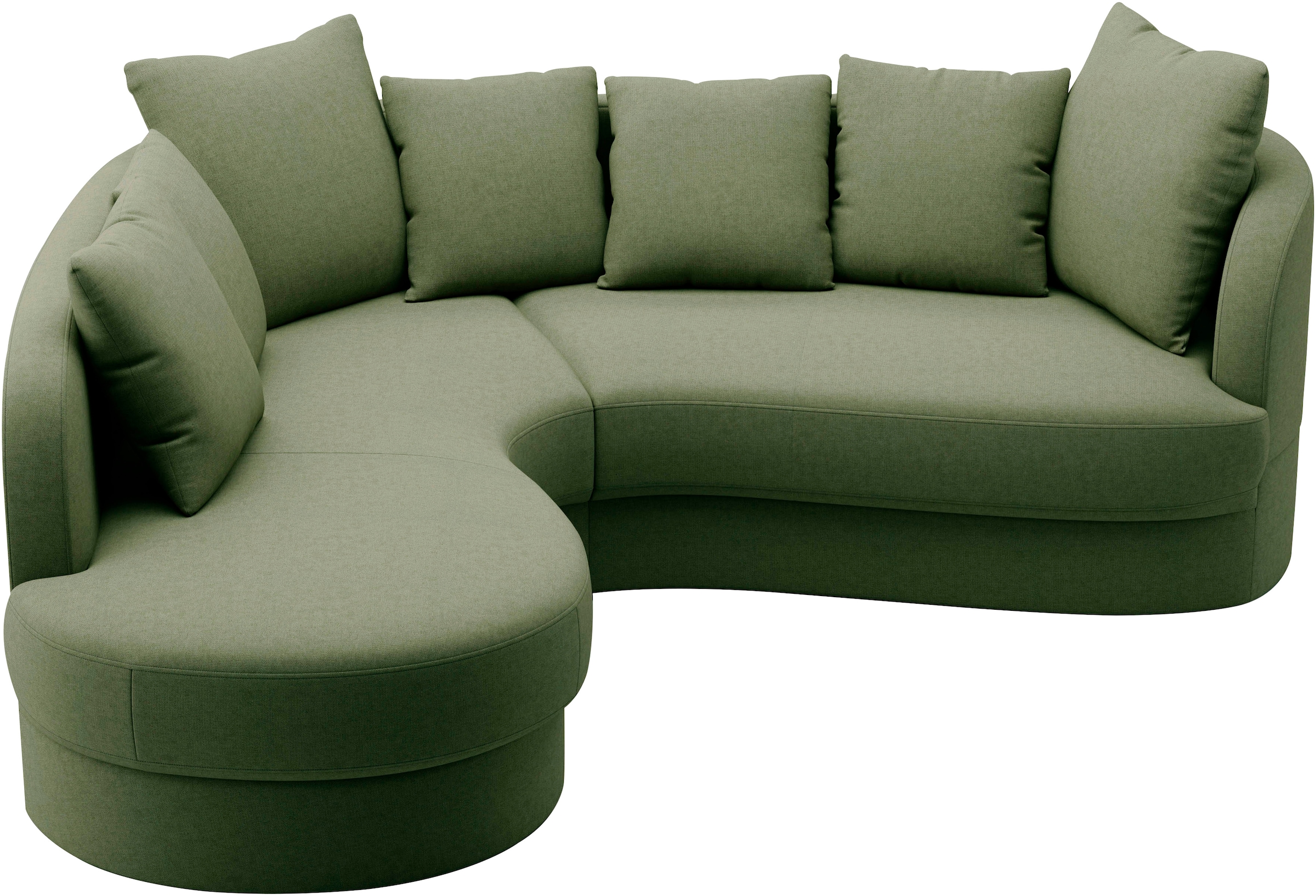 sit&more Ecksofa »Samba L-Form«, moderne organische Form, inkl. 7 loser Rückenkissen
