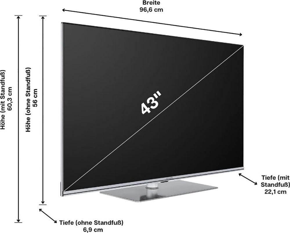 Hanseatic QLED-Fernseher »43Q850UDS«, 108 cm/43 Zoll, 4K Ultra HD, Android TV-Smart-TV