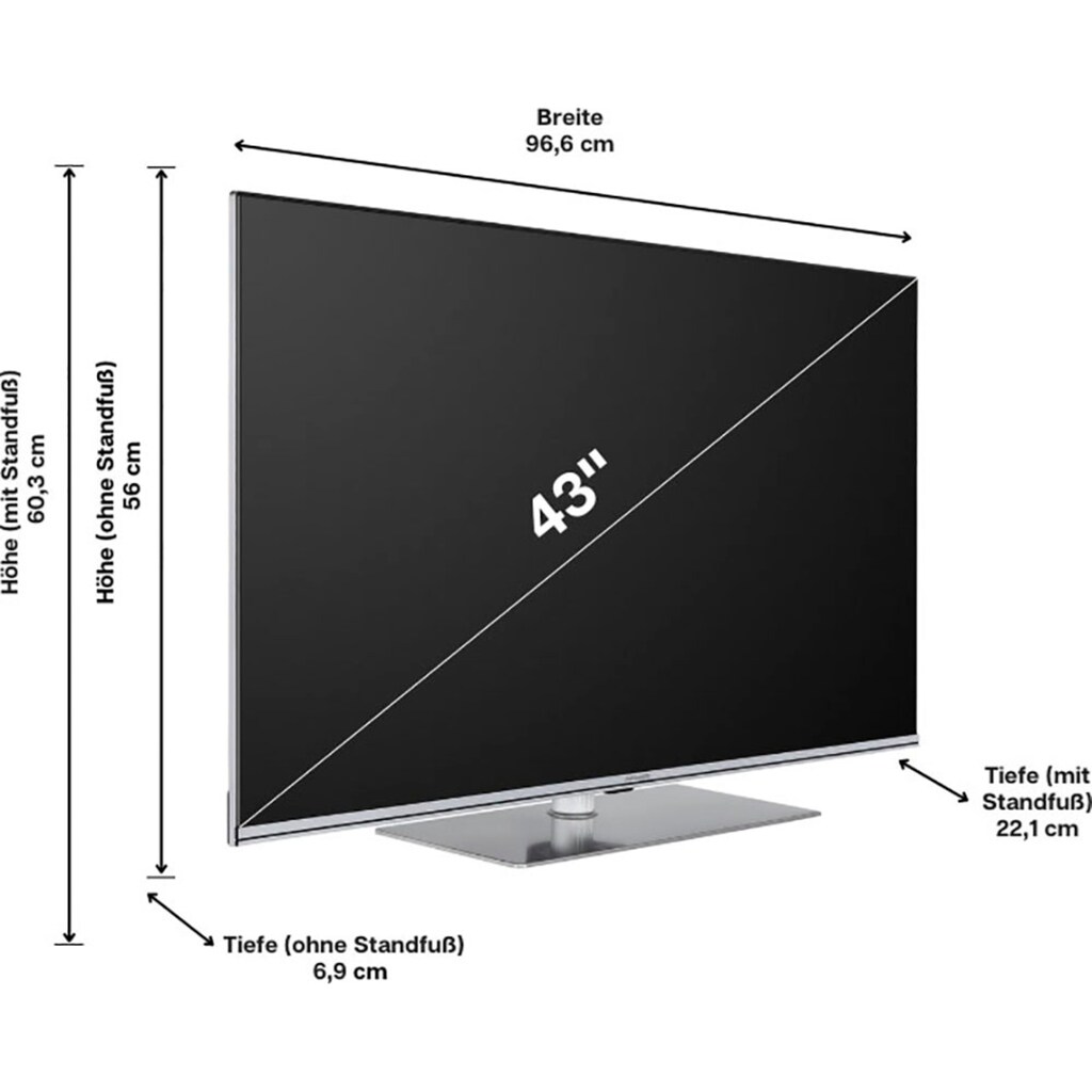 Hanseatic QLED-Fernseher »43Q850UDS«, 108 cm/43 Zoll, 4K Ultra HD, Android TV-Smart-TV