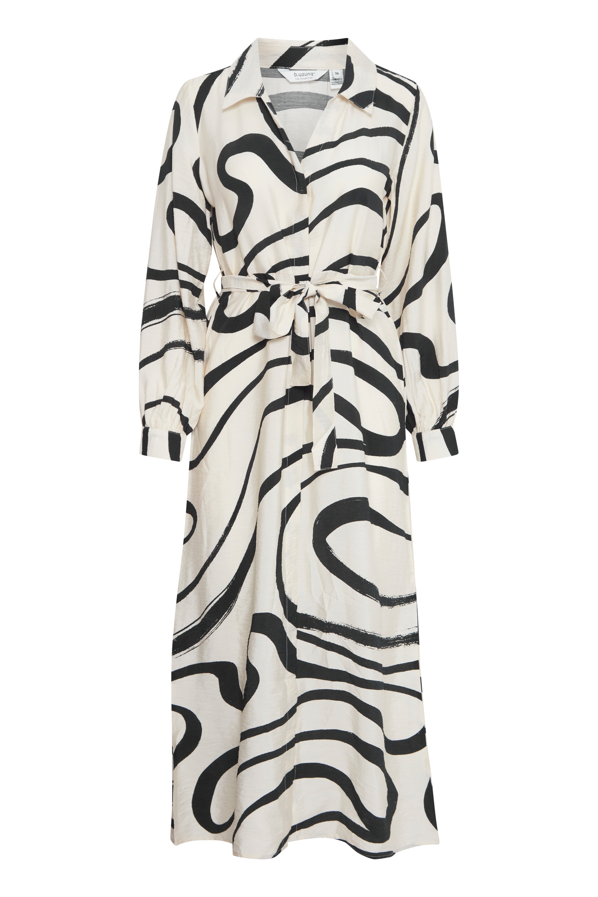 b.young Midikleid "Damen Kleid BYIBINE"