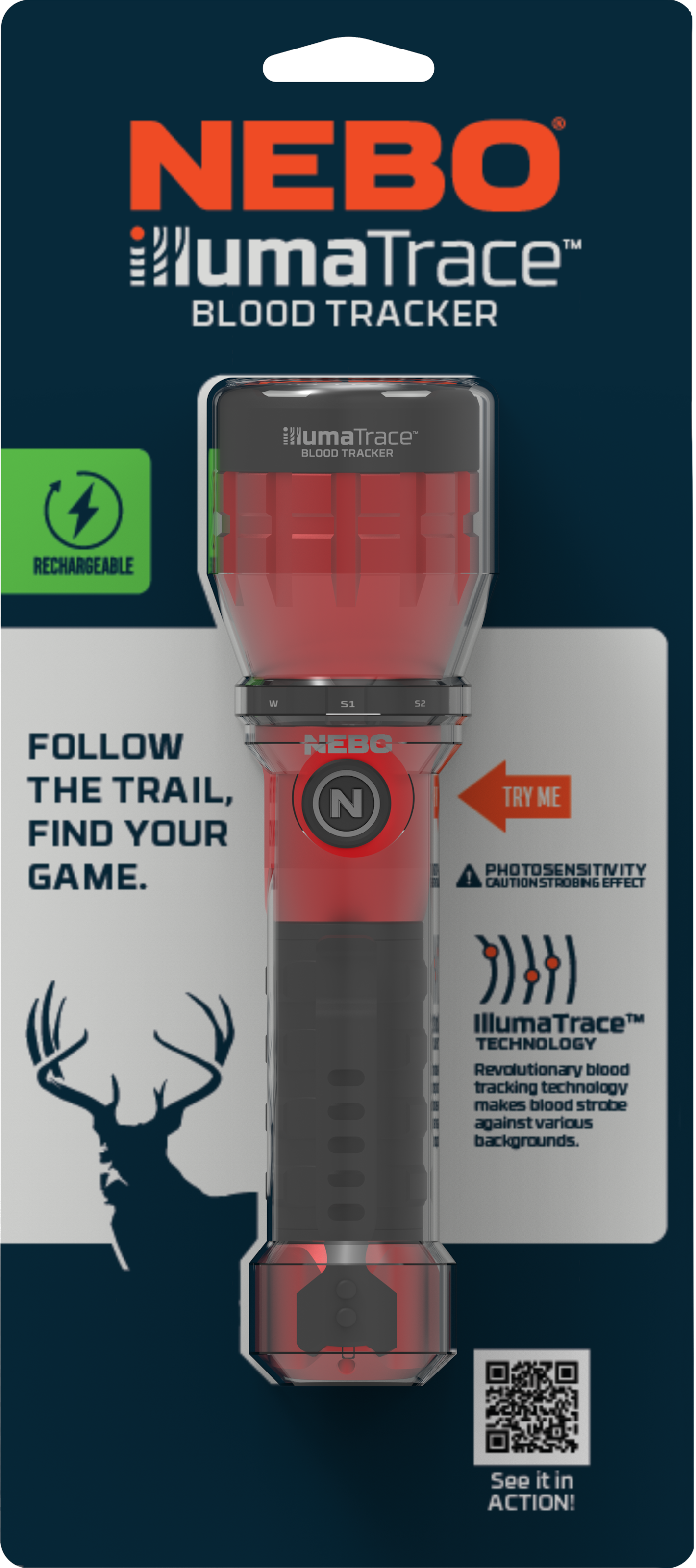 NEBO LED Taschenlampe »Nebo ILLUMATRACE BLUT TRACKER« Set, Taschenlampe inkl. Ladekabel, 2 Stk. tlg. Blut Tracker zur Nachsuche bei der Jagd