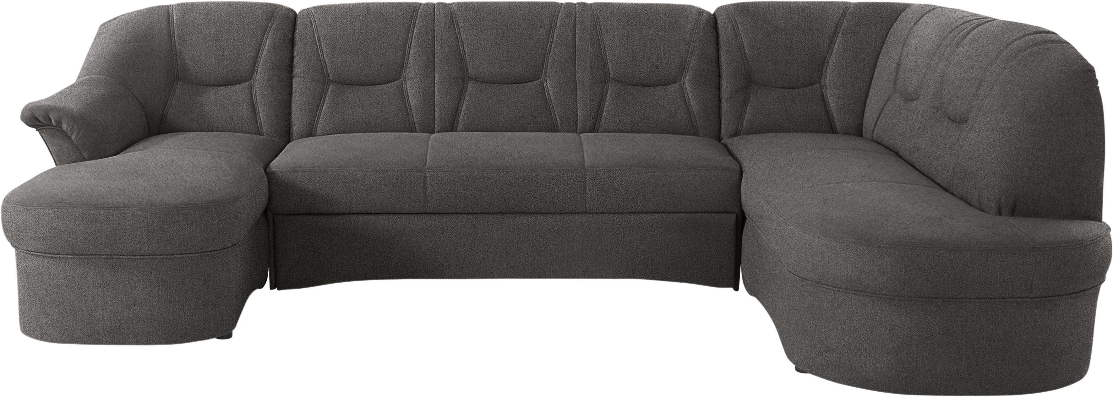 DOMO collection "SARAFINA 295x83x180 cm, auch mit Federkern für mehr Sitzkomfort" whlw. mit Bettfunktion, elegantes Design, U-Form