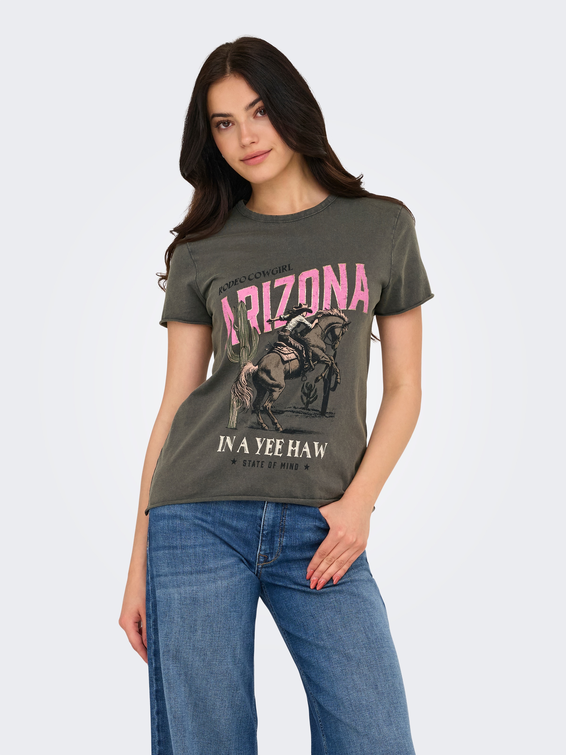 ONLY "ONLLUCY REG S/S TOP JRS NOOS" unterschiedlich bedruckt günstig online kaufen