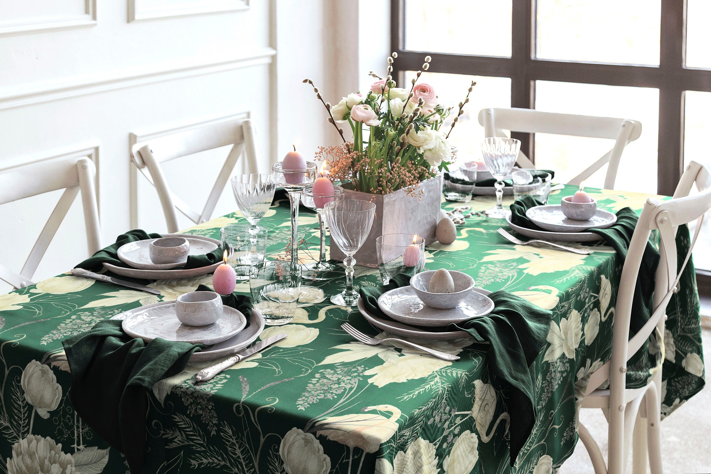 Adam Tischdecke "Eden" aus 100% Bio-Baumwolle günstig online kaufen