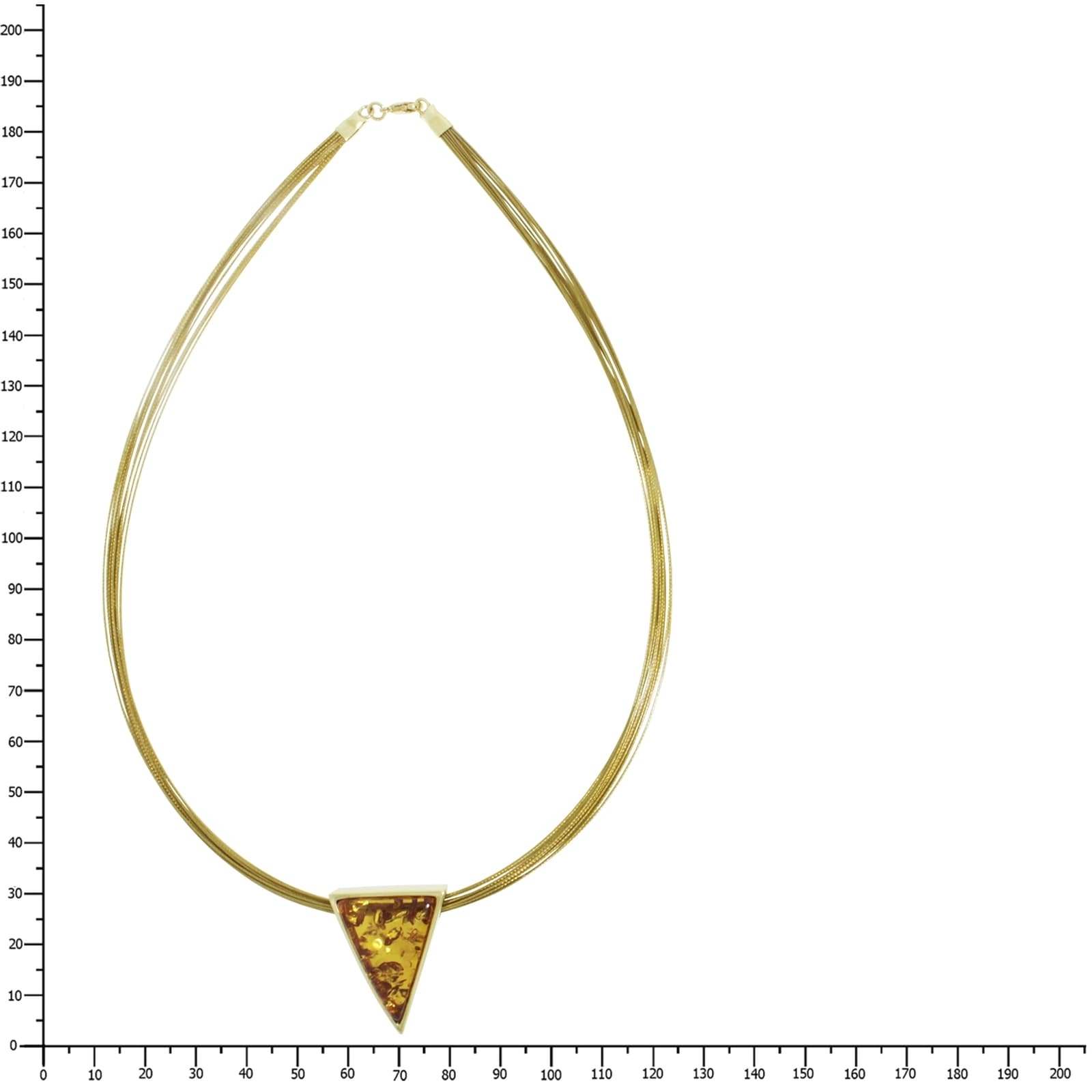 OSTSEE-SCHMUCK Kette mit Anhänger »Ostsee-Schmuck Halsreif mit Anhänger Gleiter-Classic 29x22 mm«, (2 tlg.)