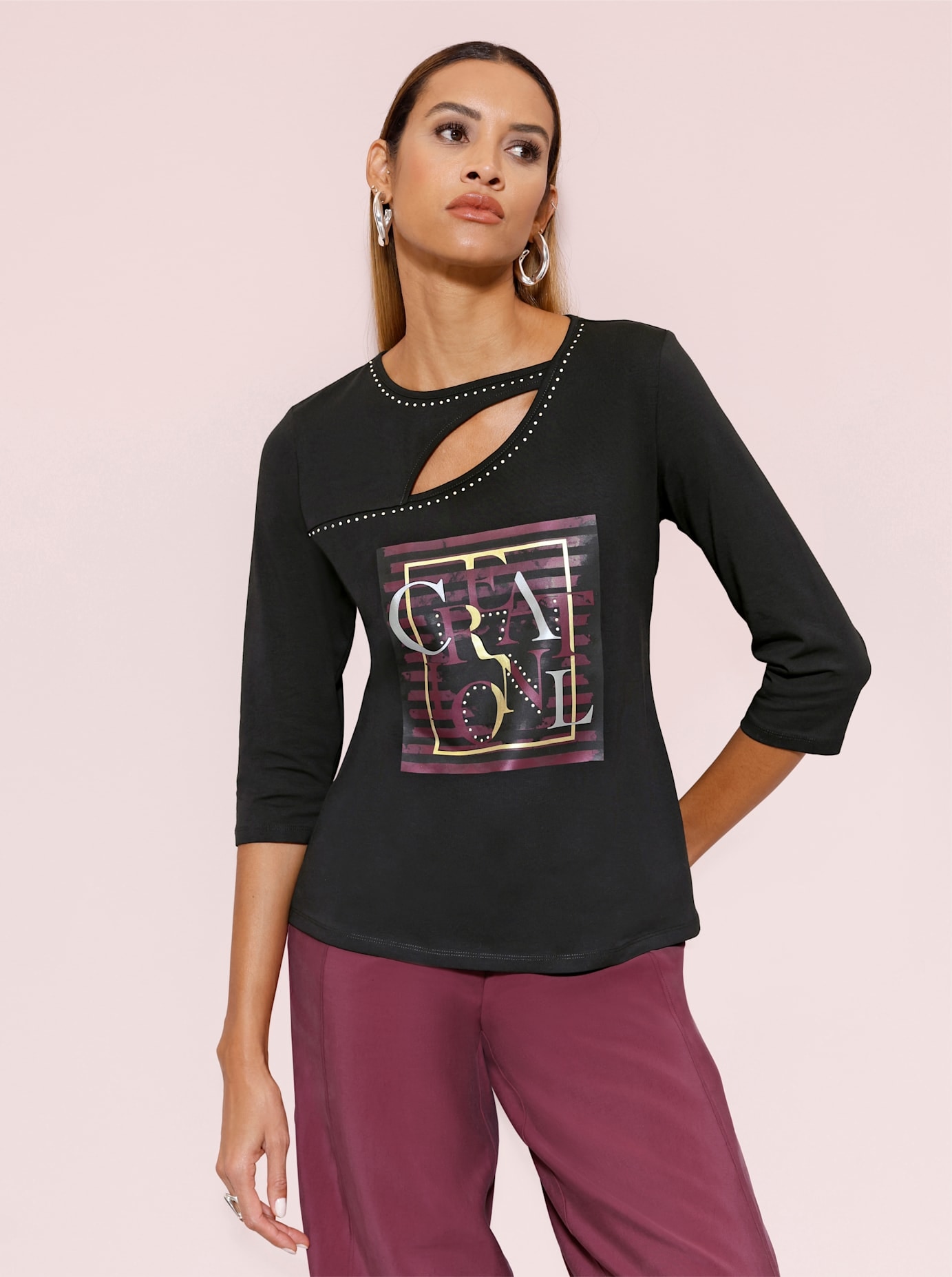 creation L 3/4-Arm-Shirt "Druck-Shirt" 1