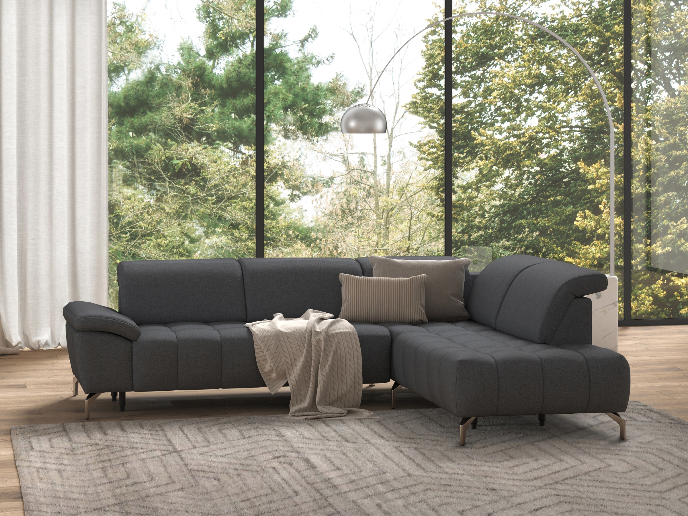 sit&more Ecksofa "Cool L-Form" wahlweise mit Kopfteilverstellung und Vorzie günstig online kaufen