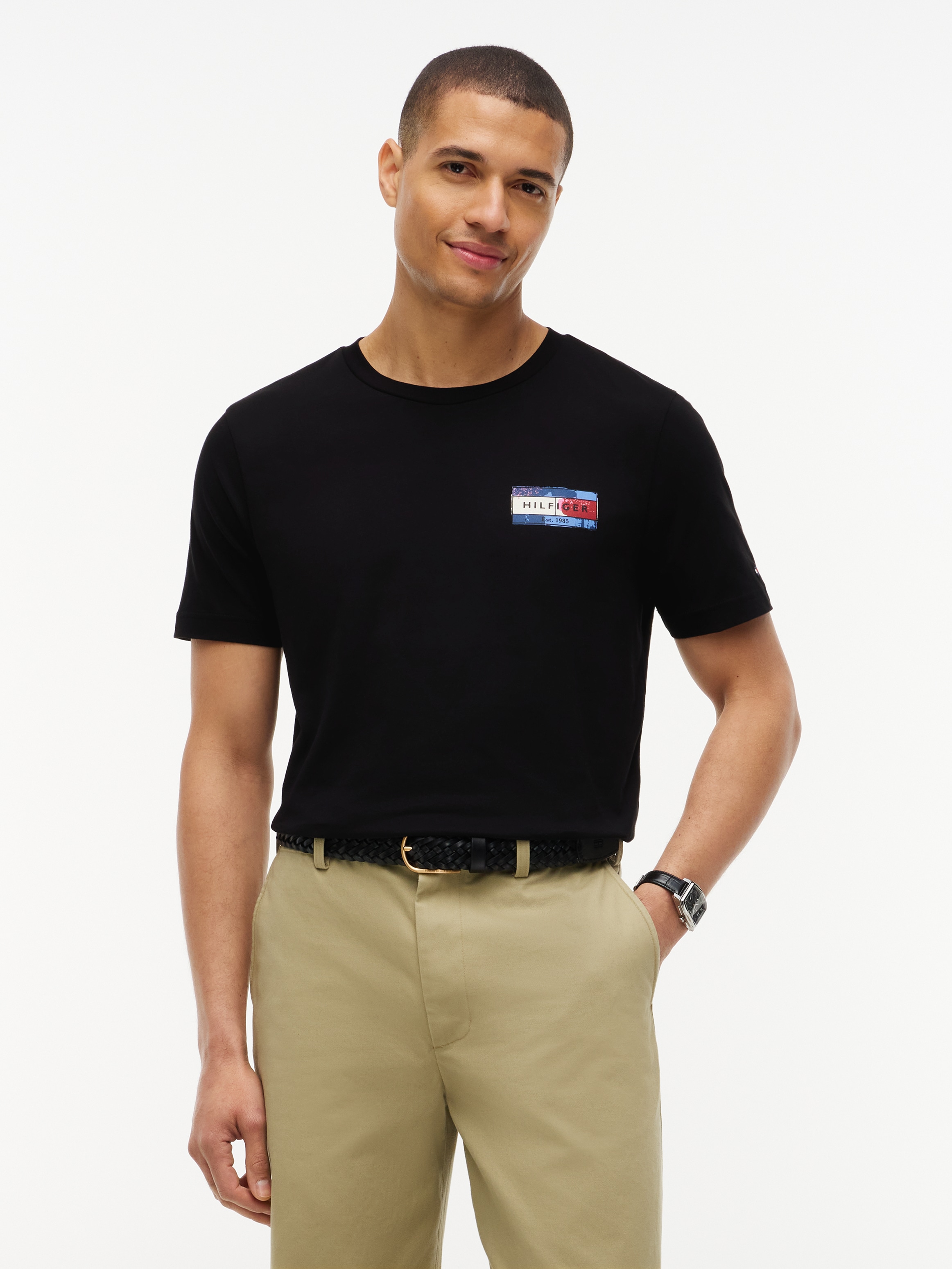 Tommy Hilfiger T-Shirt "BRAND LOVE BACK FLAG GRAPHIC" mit markantem Rückenprint, normale Passform