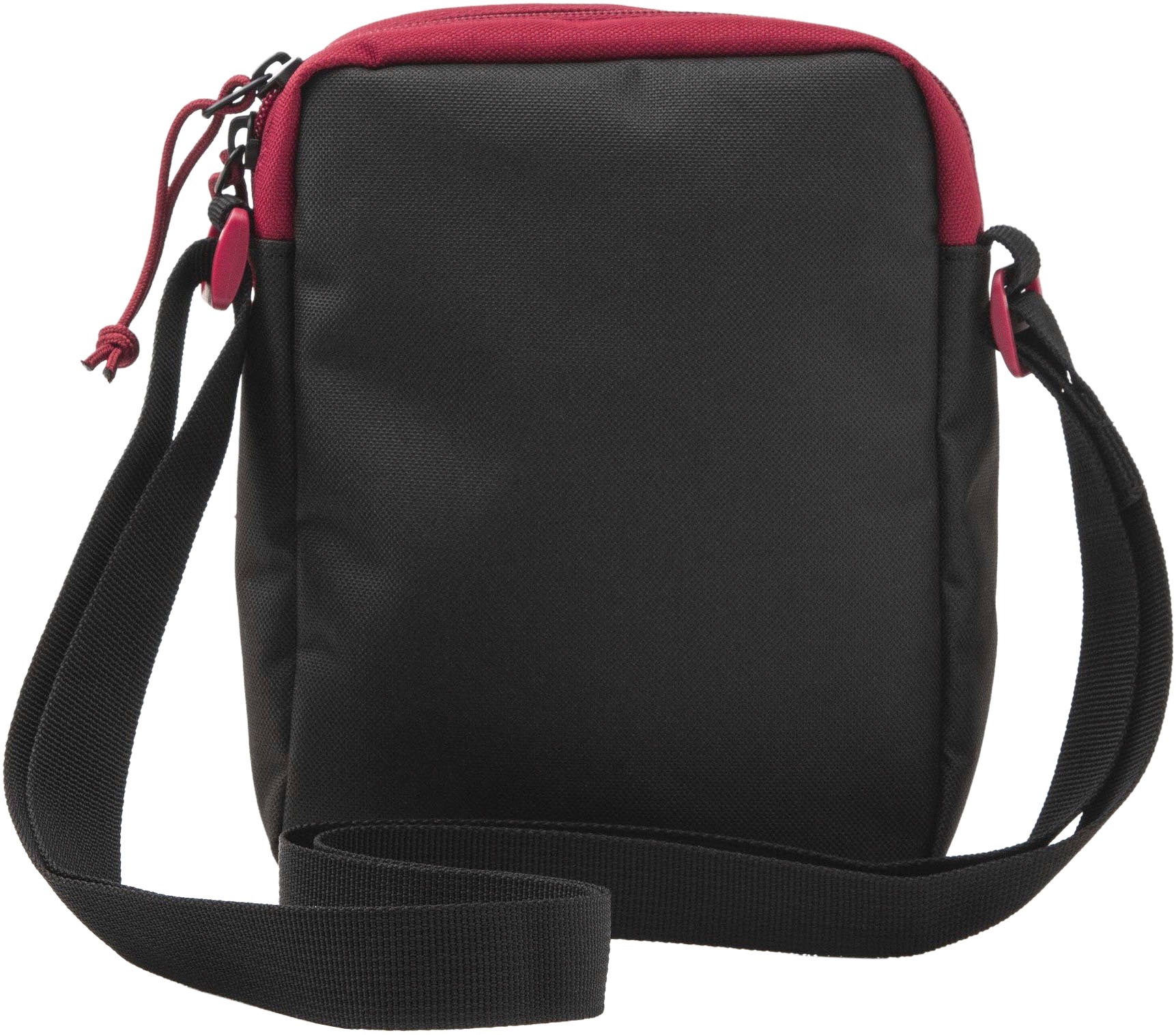 Umhängetasche LEVI'S "MINI CROSSBODY SOLID (RED BATWING)", Damen, Gr. B/H/T: 15,5cm x 21cm x 5,5cm, schwarz (schwarz, rot), Web, Polyester, Taschen Umhängetasche, modische Mini Bag Schultertasche 2