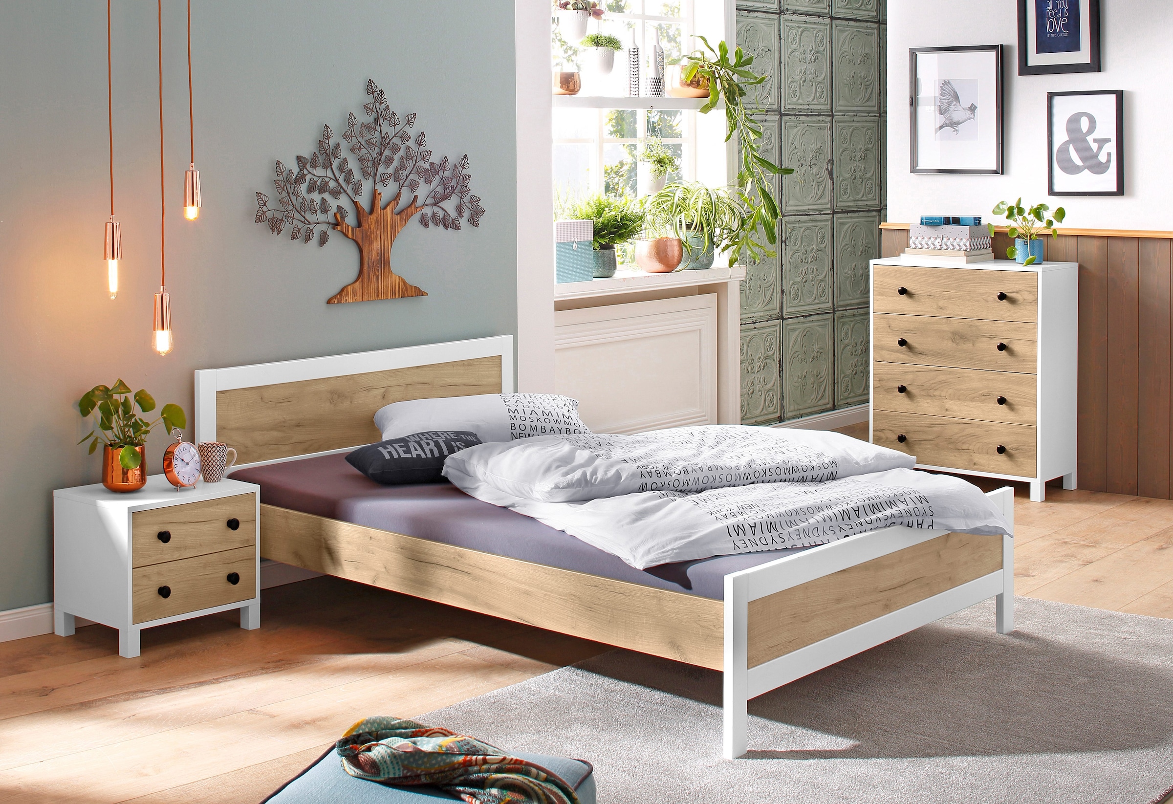 HOFMANN LIVING AND MORE Wanddekoobjekt »Baum«, Materialmix aus Metall und  Holz kaufen | BAUR