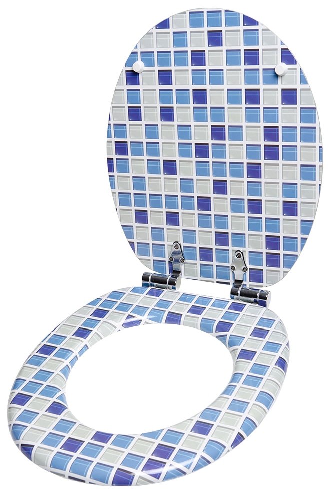 Sanilo WC-Sitz »Mosaik Blau«, mit Absenkautomatik