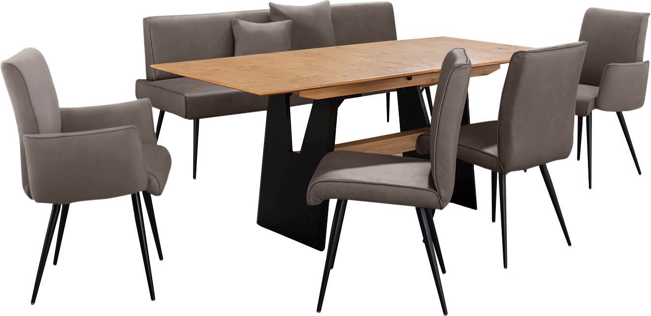 K+W Komfort & Wohnen Essgruppe "Giacomo I" 6 Stk. tlg. 2 Stühle und 2 Armle günstig online kaufen