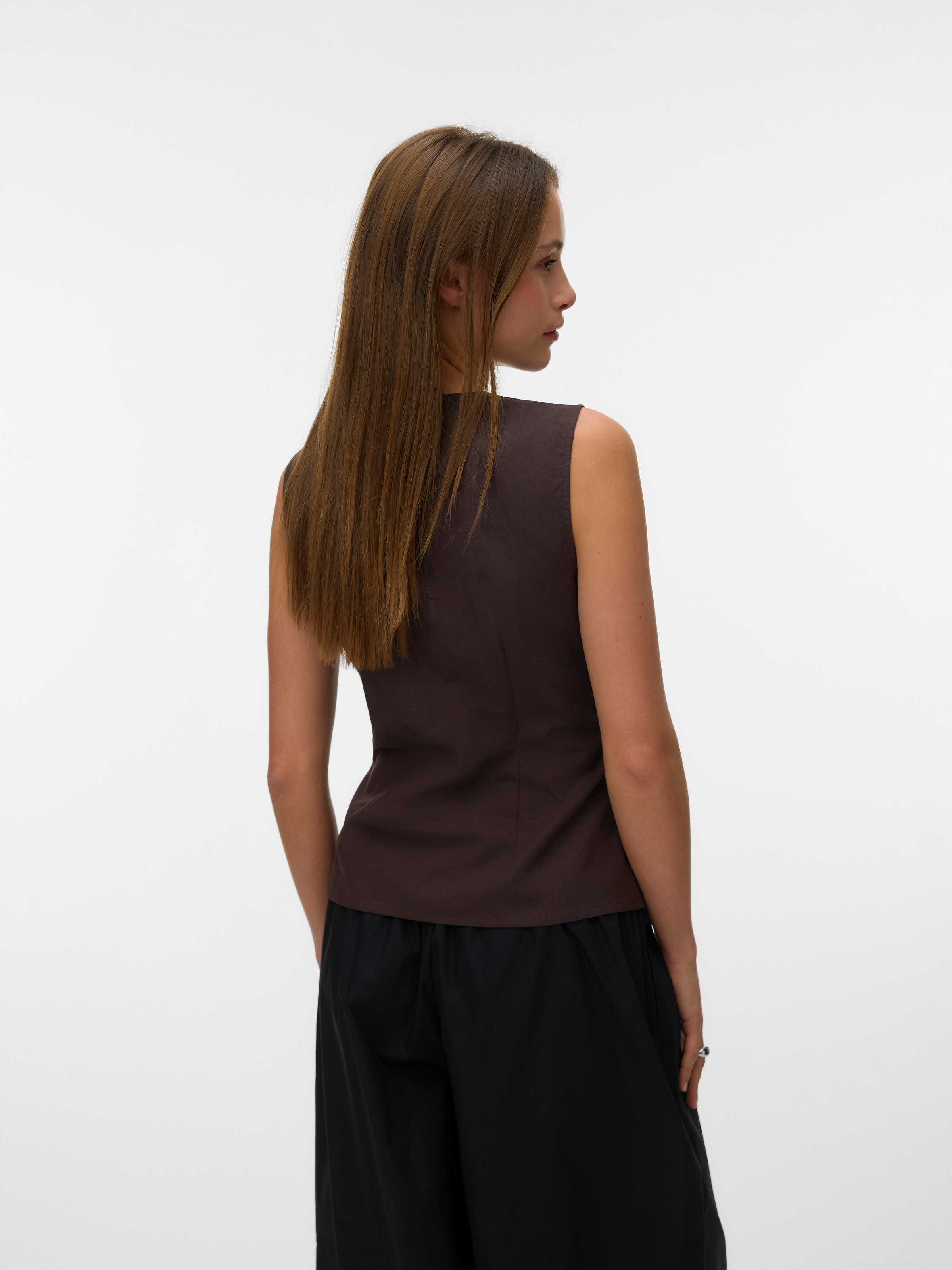 Vero Moda Anzugweste »VMSELMA WAISTCOAT WVN NOOS« Baumwollmischung, mit Leinen