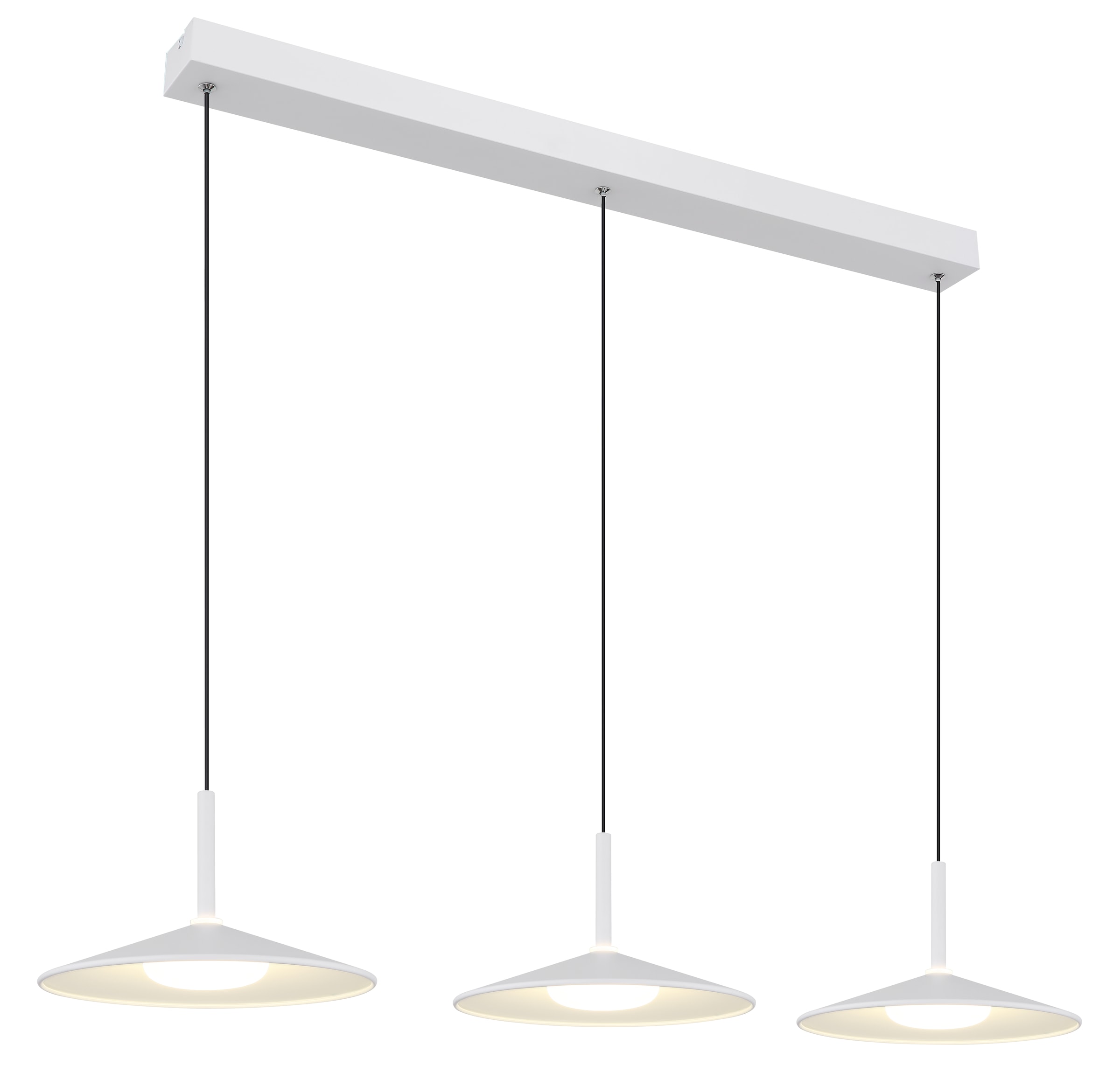 GLOBO LIGHTING Hängeleuchte »LAMPONE« LED-Modul 1 Stk. Warmweiß Hängelampe Metall weiß Acryl opal Esszimmer Esstisch