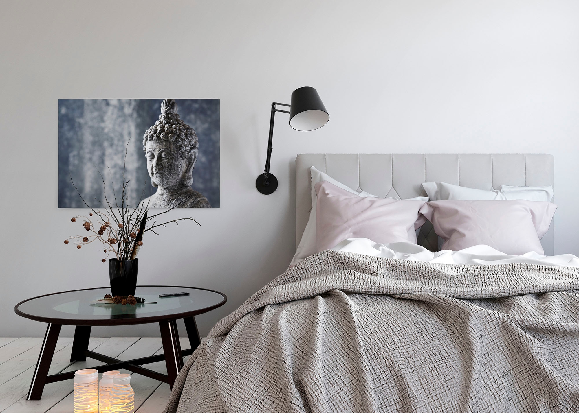A.S. Création Leinwandbild »Asian Culture«, Kunst-Gemälde-Kinder, (1 St.), Asiatisch Buddha Relax Keilrahmen Entspannung Leinwand-Bild Wohnzimmer