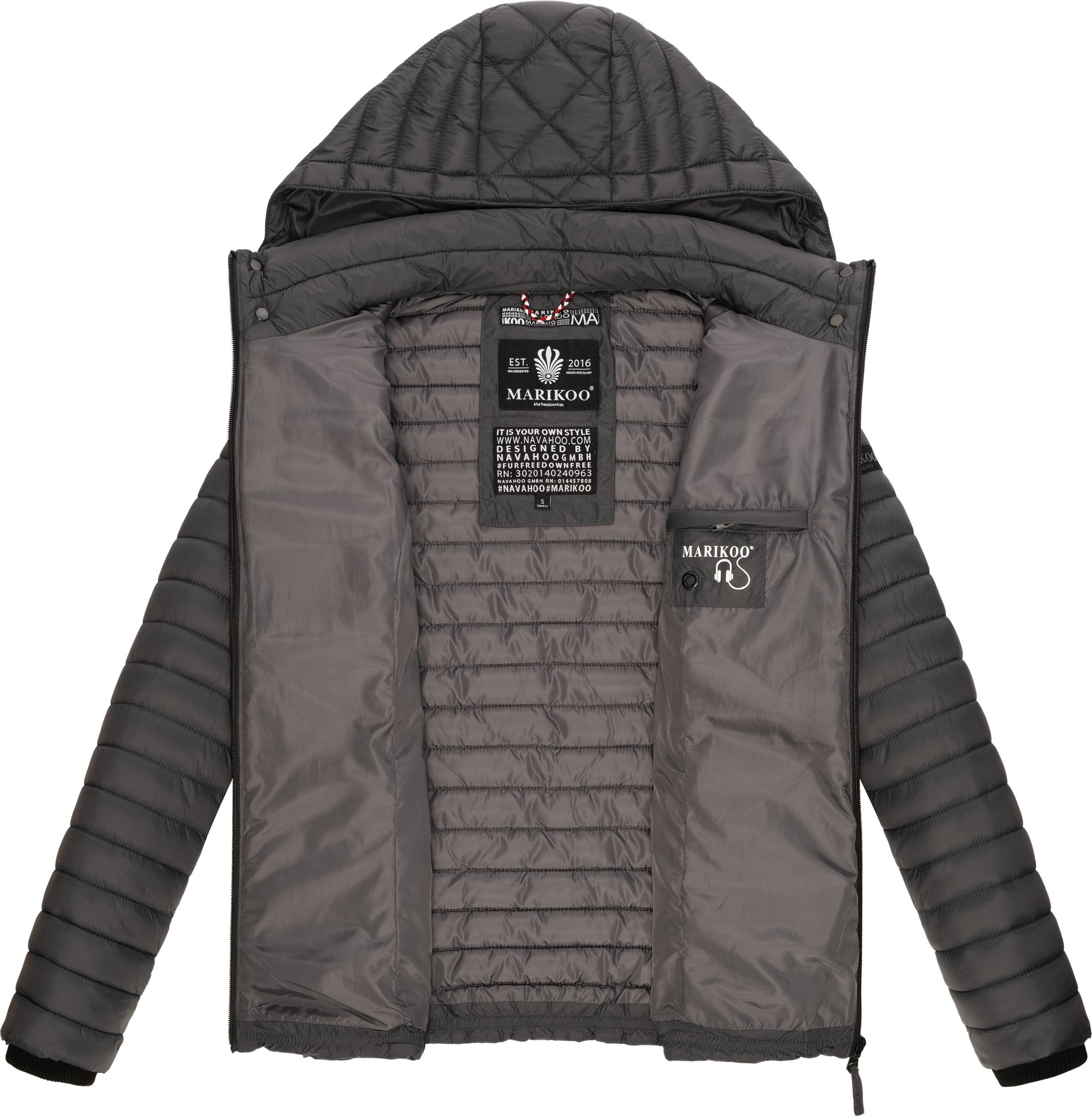 Marikoo Steppjacke »Samtpfote«, mit Kapuze, ultraleichte Übergangsjacke mit Kapuze