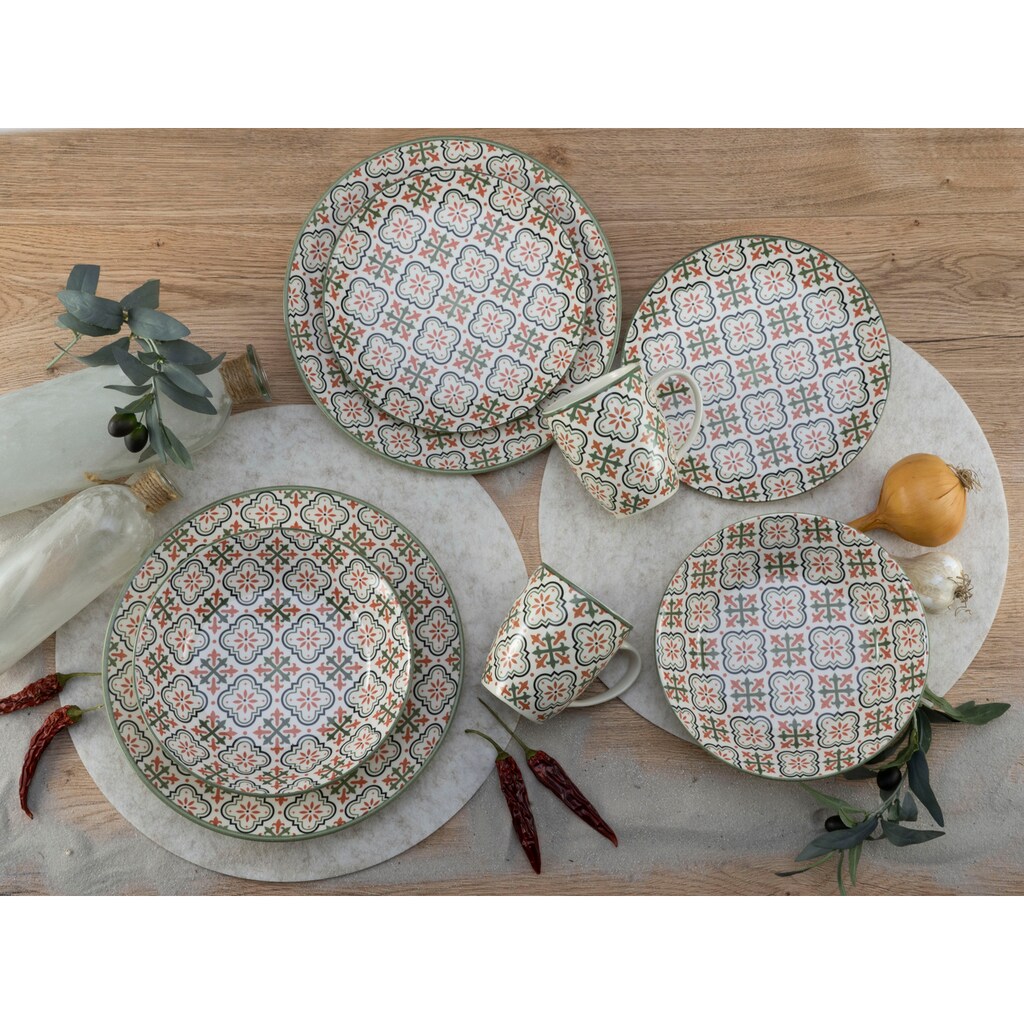 CreaTable Kombiservice »Rumi«, (Set, 16 tlg.), orientalisch mediterraner Stil