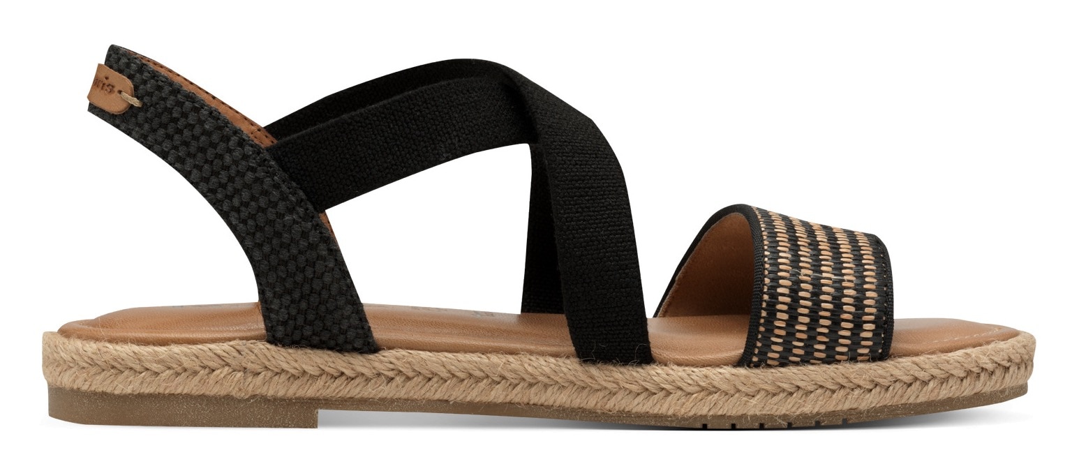 Tamaris Riemchensandale, Plateau, Sandalette, Sommerschuh mit Kontrast-Details