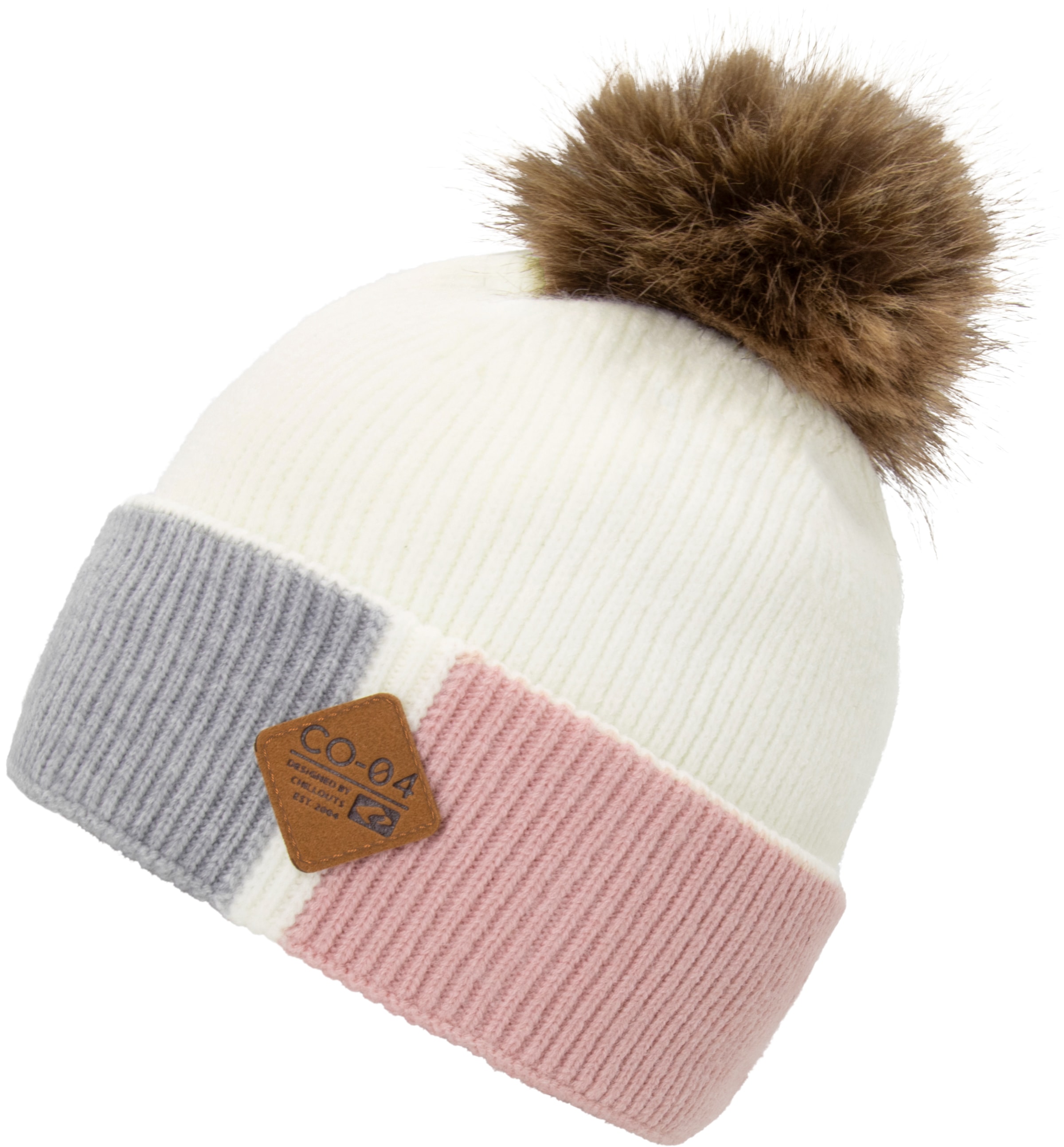 chillouts Bommelmütze "Vinny Hat" Mit farbigem Umschlag und Pompon aus Kuns günstig online kaufen