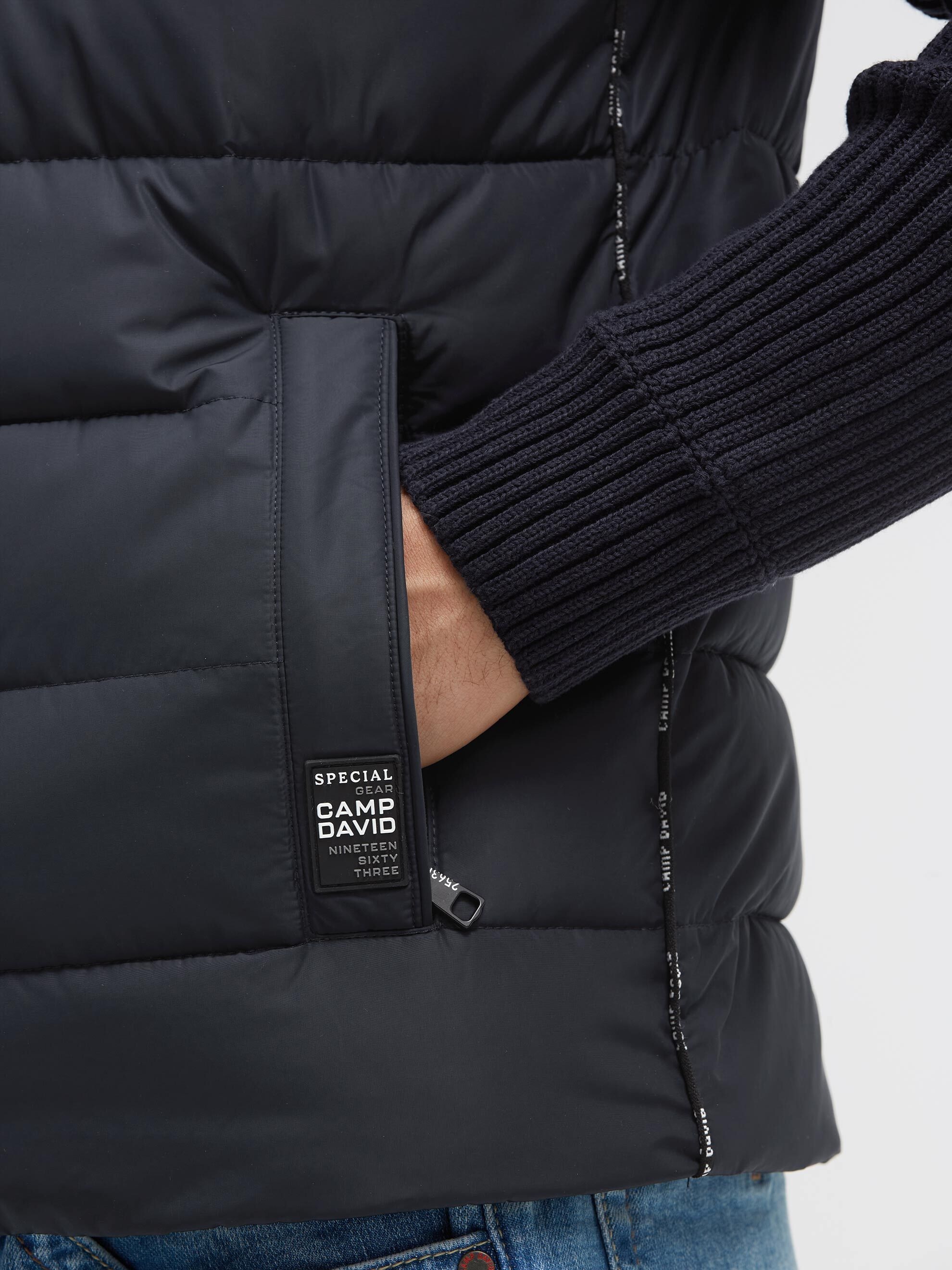 CAMP DAVID Winterjacke mit Kapuze mit Brusttaschen