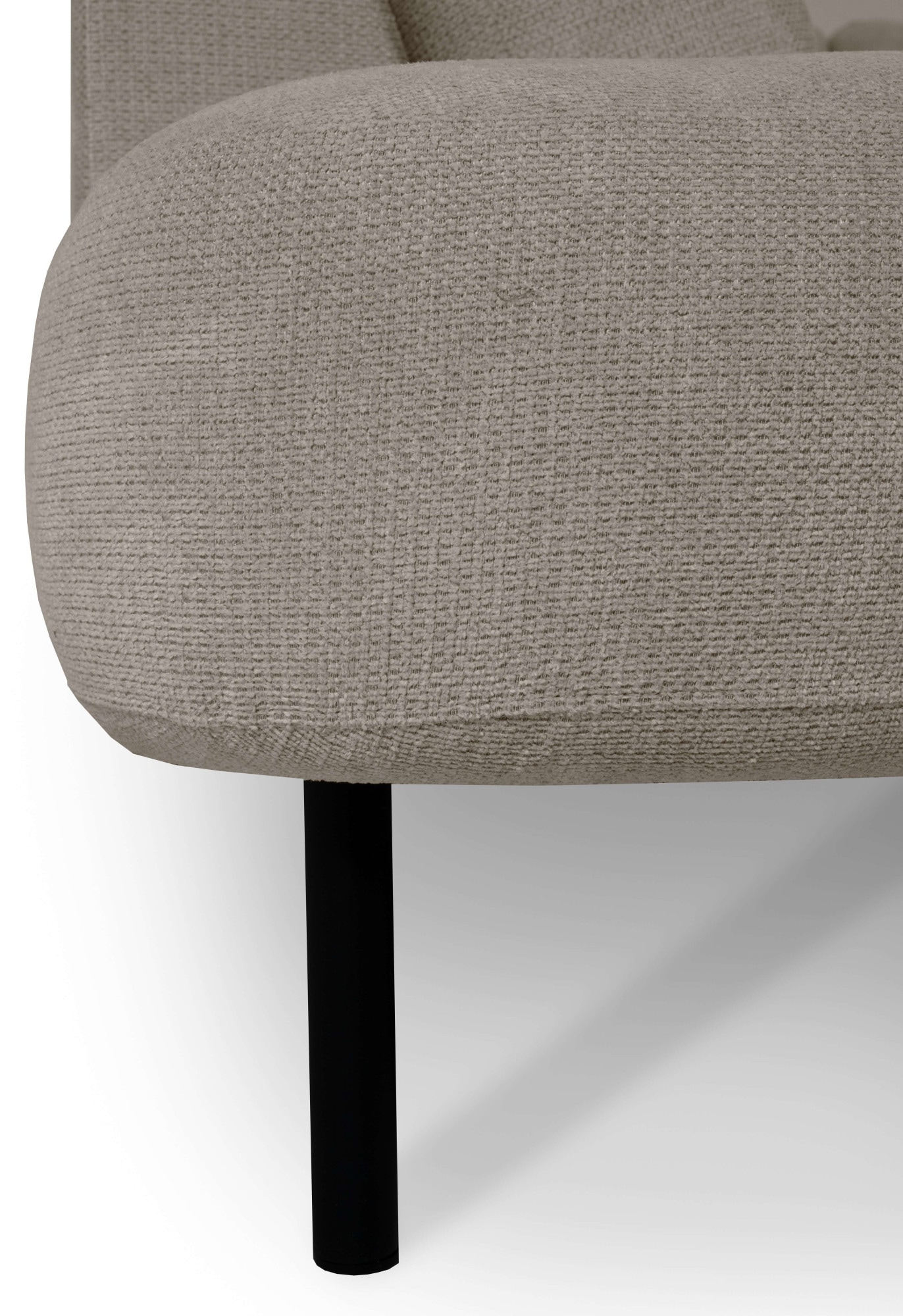 Places of Style Wohnlandschaft »Cesola«, in weichem Chenille-Stoff, Breite 327 cm, mit schwarzen Metallfüßen