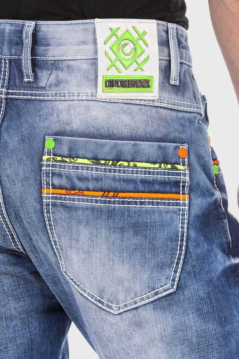 Cipo & Baxx 5-Pocket-Jeans »Jeans«, mit farbigen Ziernähten