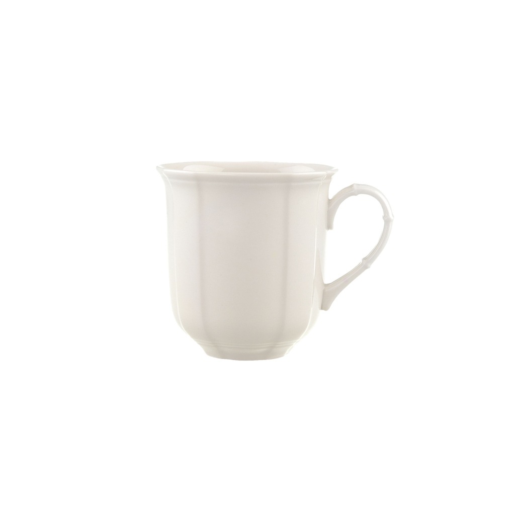 VILLEROY & BOCH Becher "Henkelbecher Manoir 300 ml weiß", Ø 8,8cm x 9cm, 300ml, 1, weiß, Trinkgefäße, Spülmaschinenfest, Mikrowellensicher