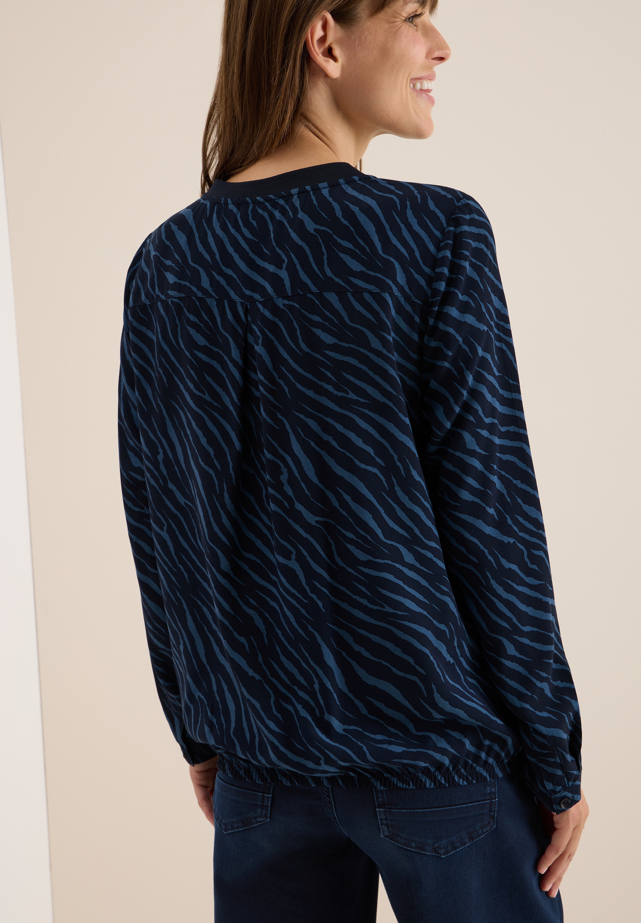Cecil Langarmbluse, mit All-Over Zebra Print