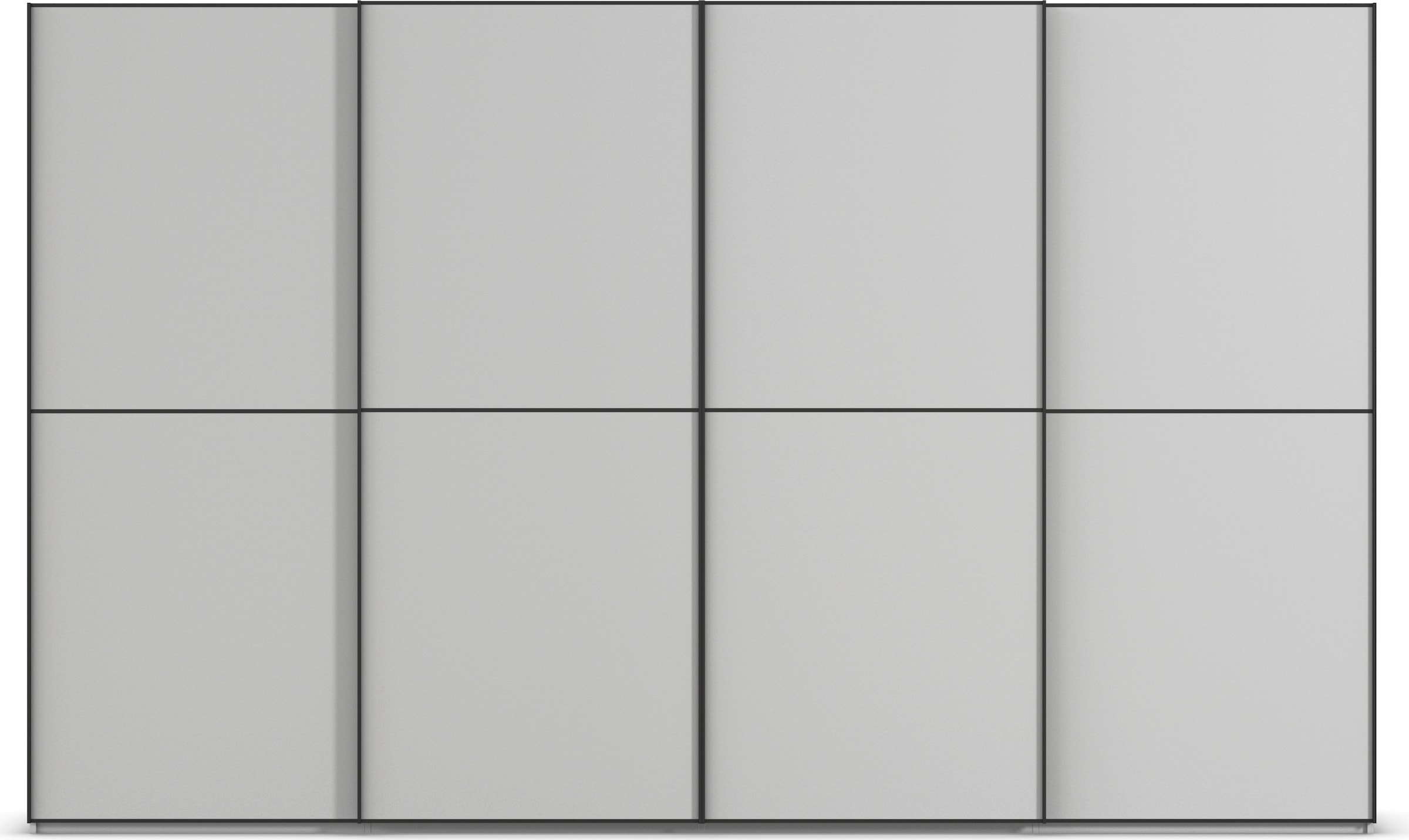 rauch Schwebetürenschrank »Kleiderschrank Schrank Garderobe Schlafzimmerschrank SCALE-DUO«, edle zweigeteilte Türen und 3 Zierleisten MADE IN GERMANY