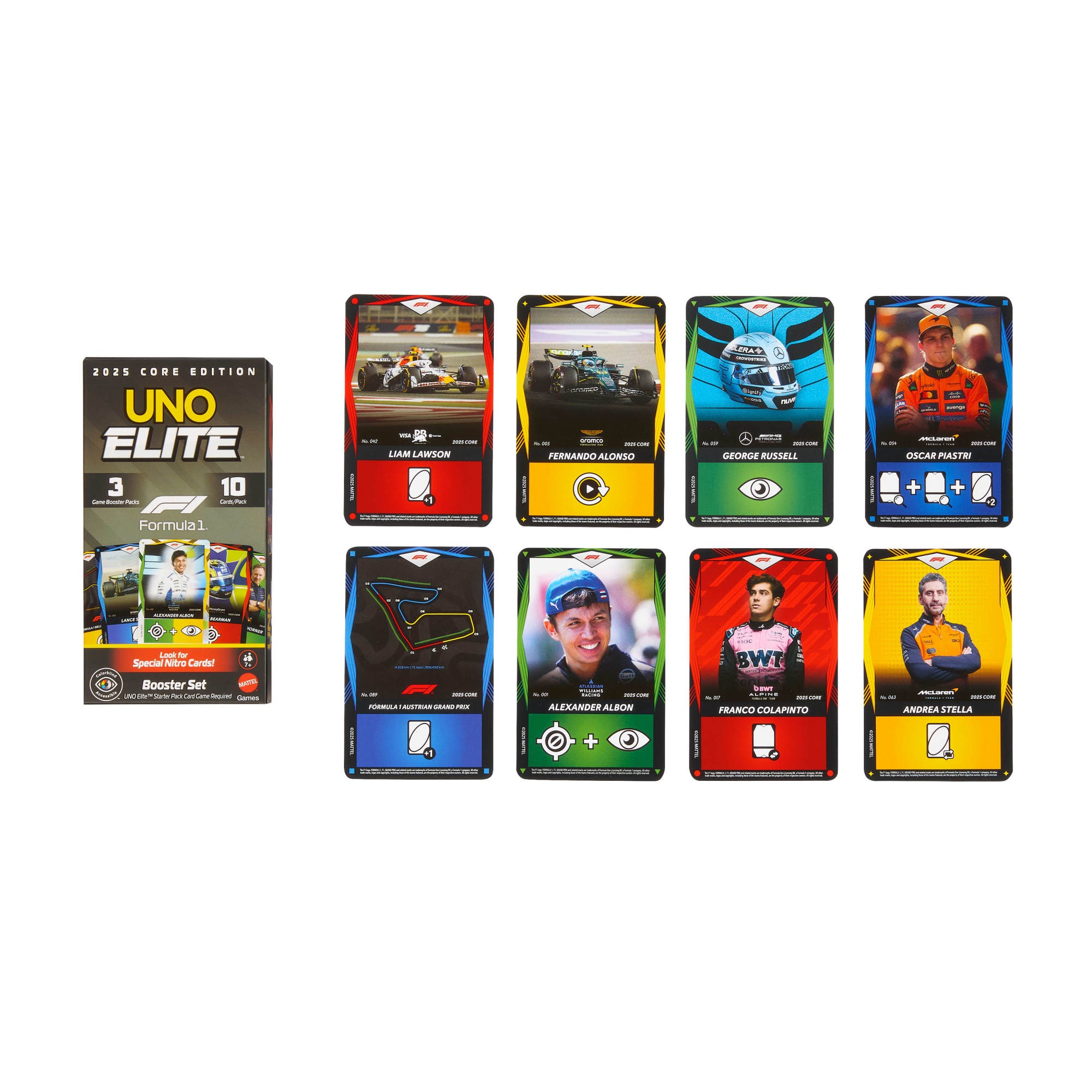 Mattel games Spiel »UNO Elite F1 Booster-Set«