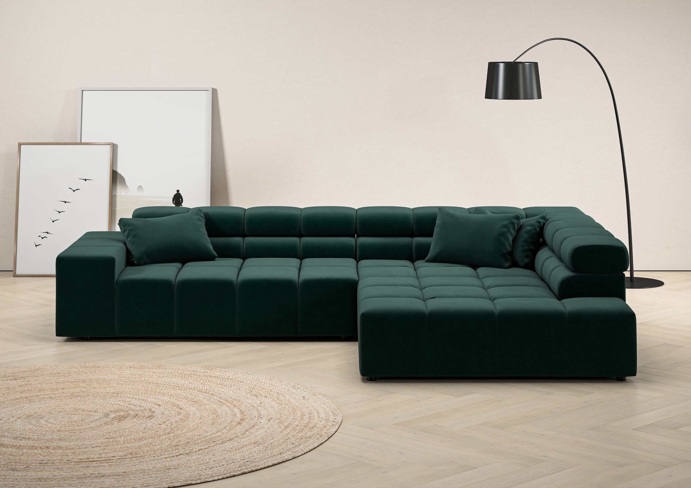 INOSIGN Ecksofa "Ancona incl. Kopfteilverstellung, Breite 319cm, L-Form", w günstig online kaufen