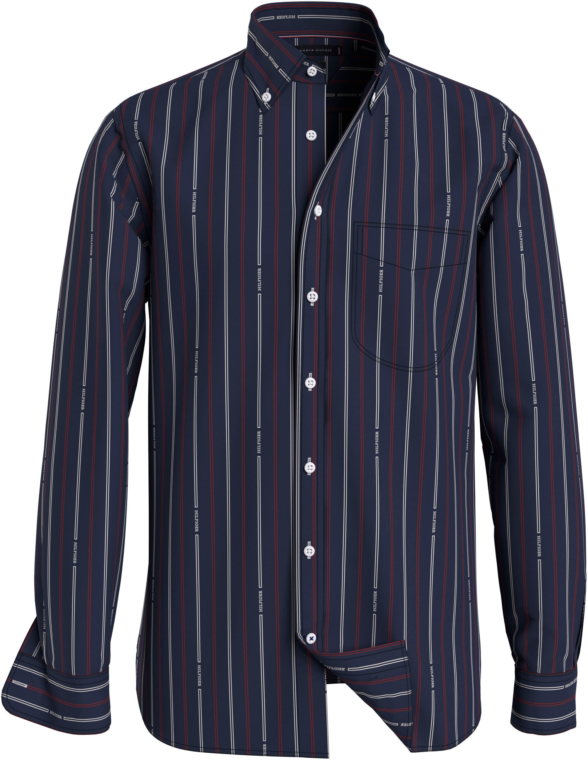 Tommy Hilfiger Langarmhemd "HILFIGER DOUBLE STP RF SHIRT" günstig online kaufen