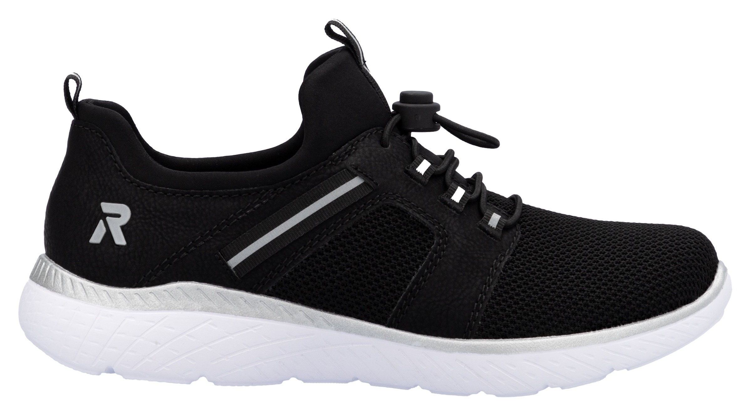 RIEKER Sport Slip-On Sneaker, Schlupfschuh, Halbschuh, Freizeitsneaker mit Anziehlaschen